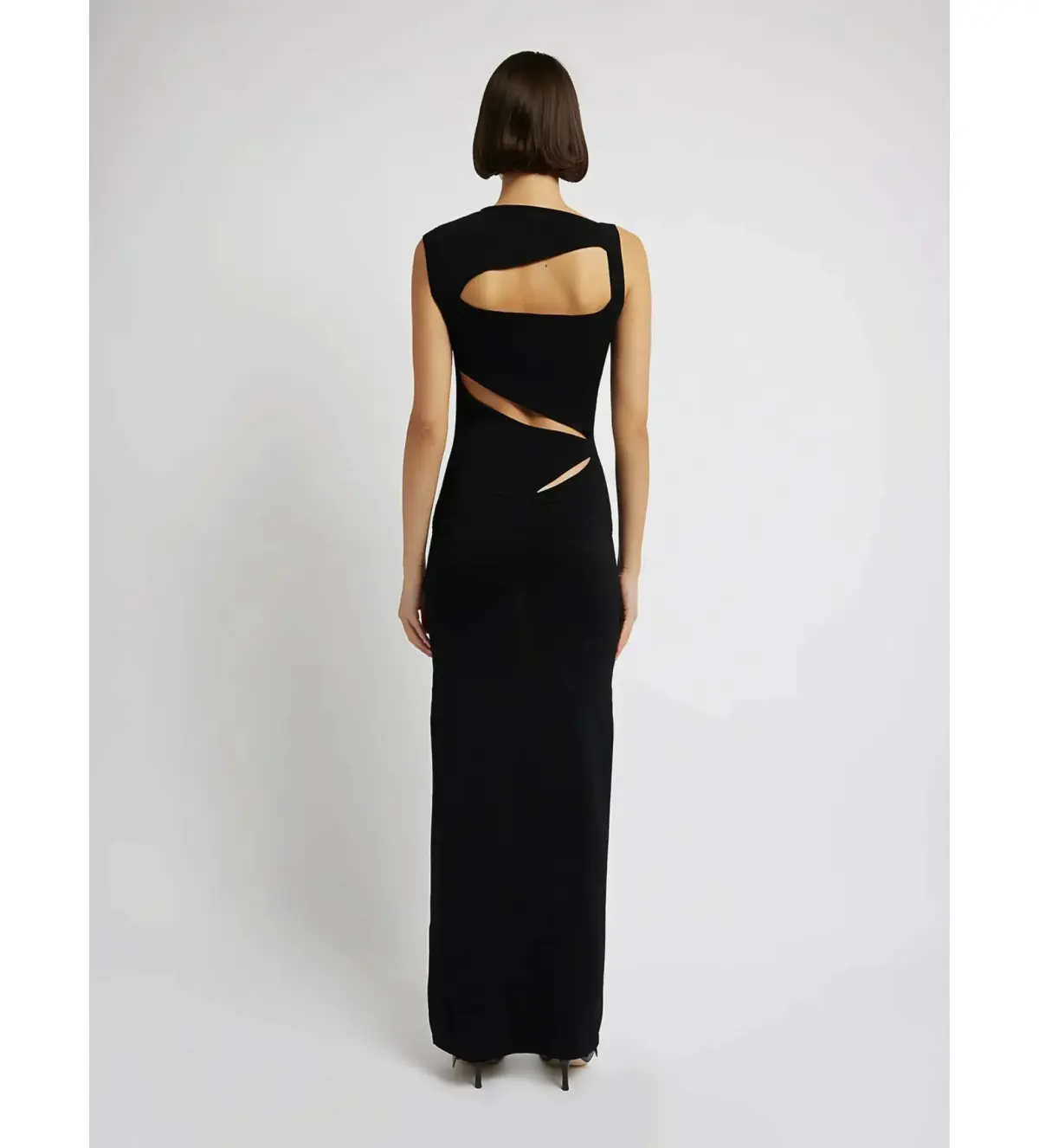 Christopher Esber Knitted Slashed Dress Black Size L / AU 12 - Image 2