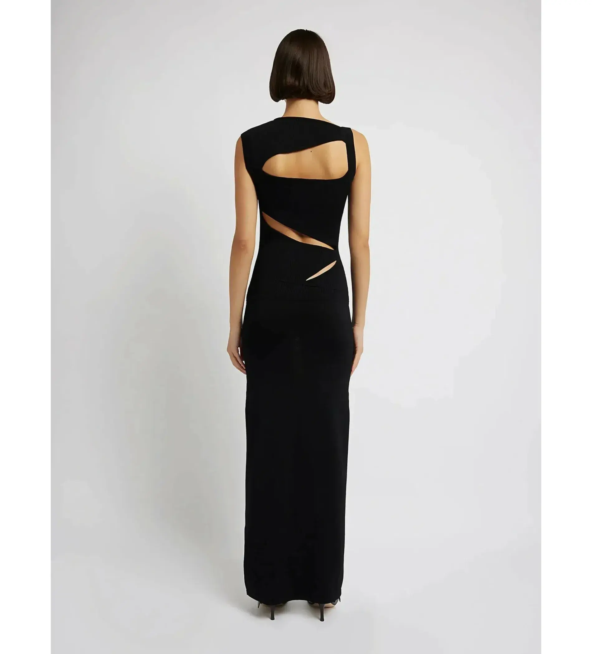 Christopher Esber Knitted Slashed Dress Black Size L / AU 12 - Image 2