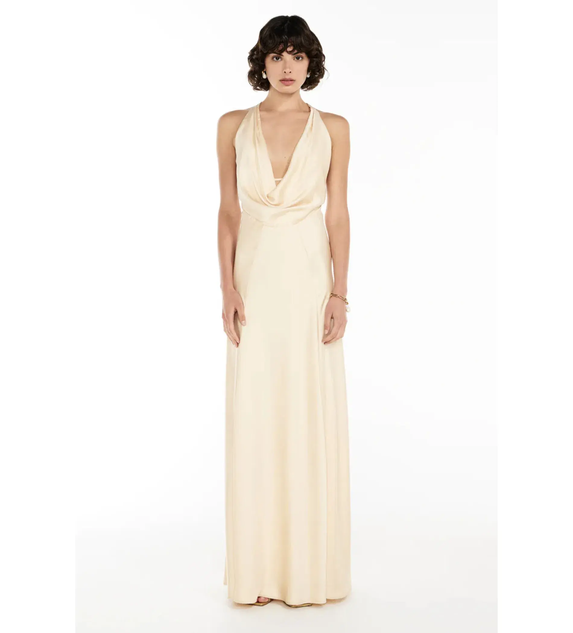 Manning Cartell Charmed Cowl Slip Dress Champagne Size AU 8 - Image 1