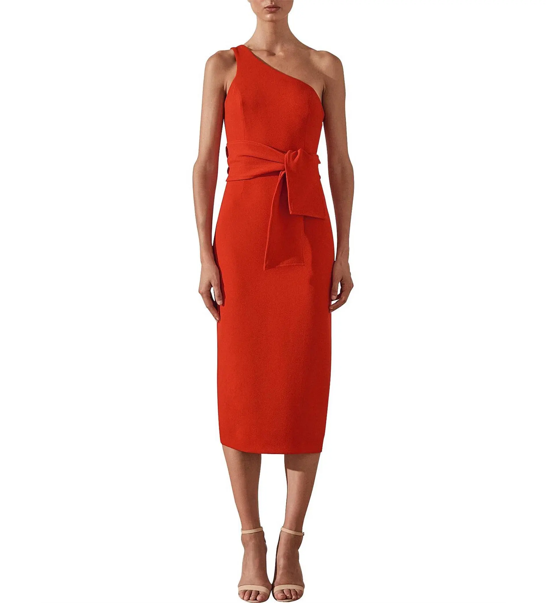 Shona Joy Bryant Midi Dress Chilli Red Size S / AU 8 - Image 1