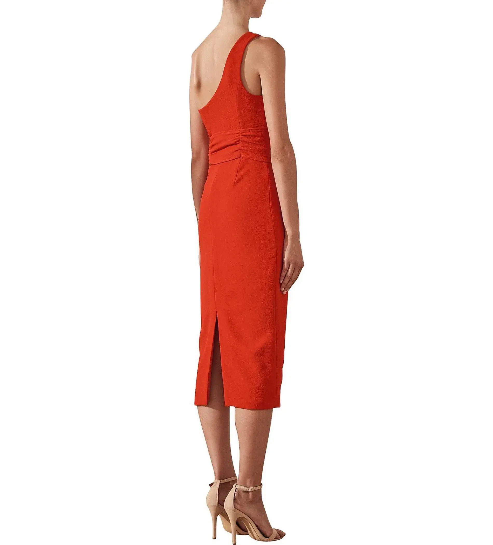 Shona Joy Bryant Midi Dress Chilli Red Size S / AU 8 - Image 3