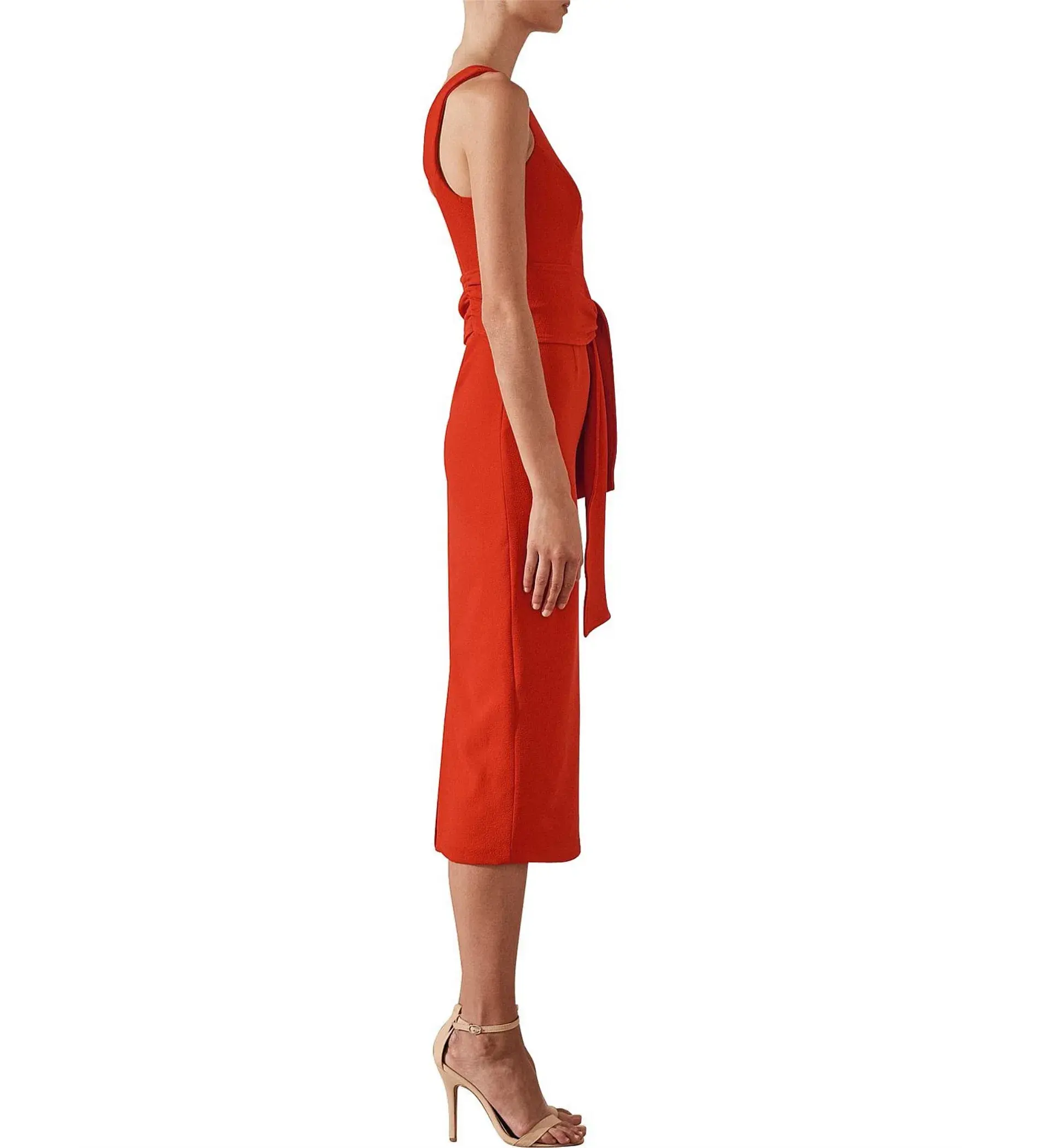 Shona Joy Bryant Midi Dress Chilli Red Size S / AU 8 - Image 2