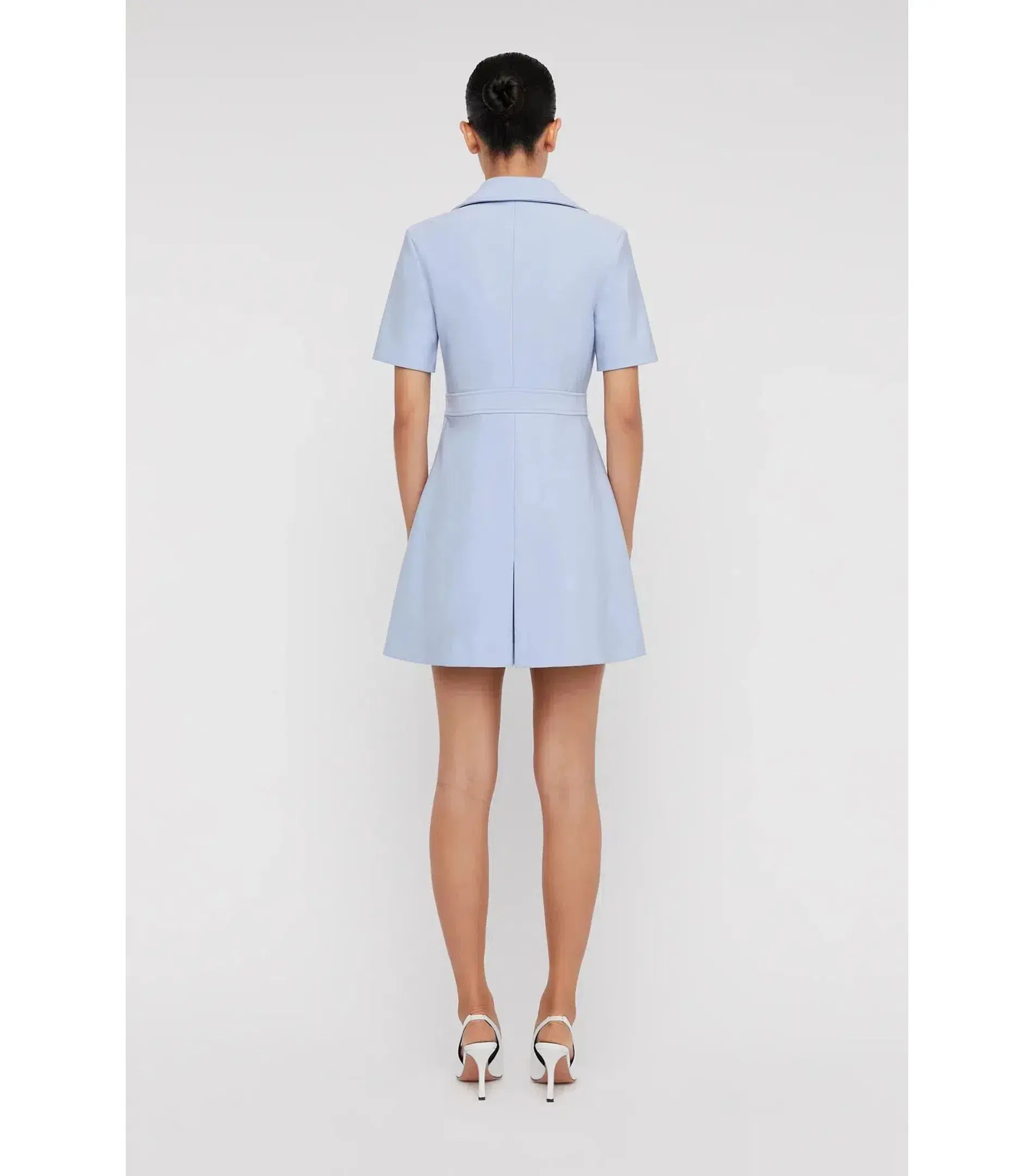 Scanlan Theodore Italian Milano Dress Blue Size AU 8 - Image 3