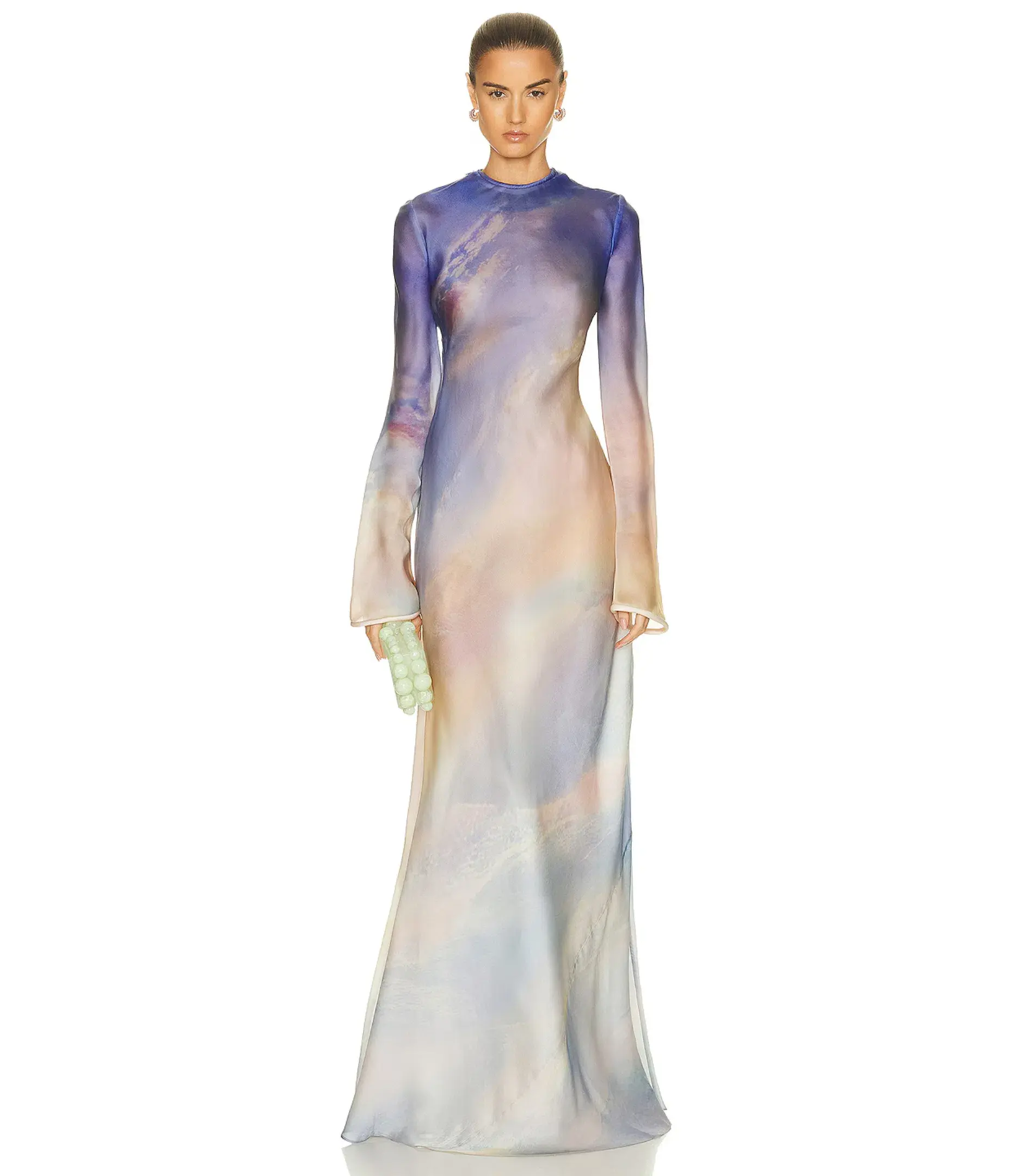 Zimmermann Tama Bias Slip Maxi Dress in Vanilla Blue Sky Size 2 / AU 12 - Image 1