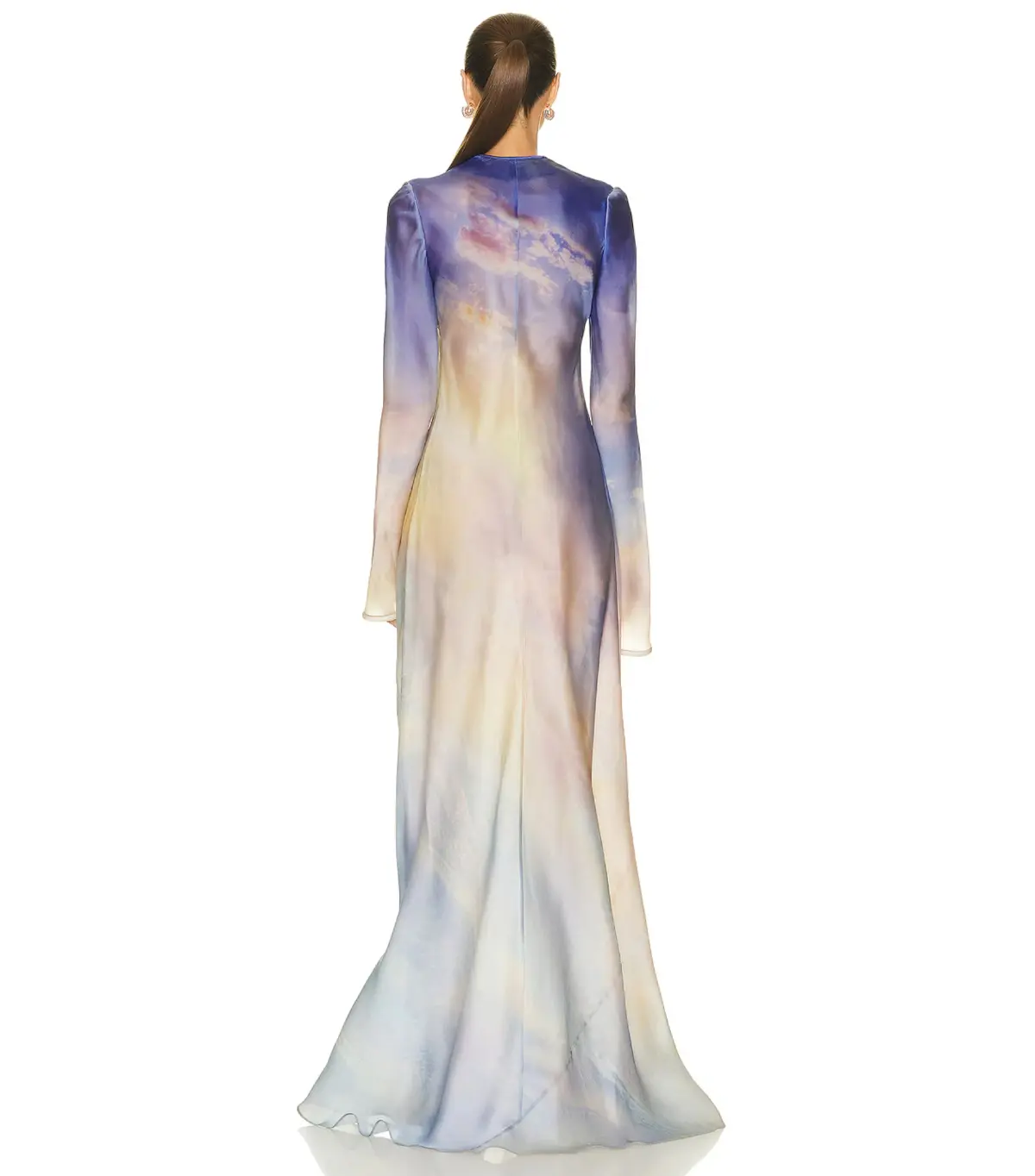 Zimmermann Tama Bias Slip Maxi Dress in Vanilla Blue Sky Size 2 / AU 12 - Image 3