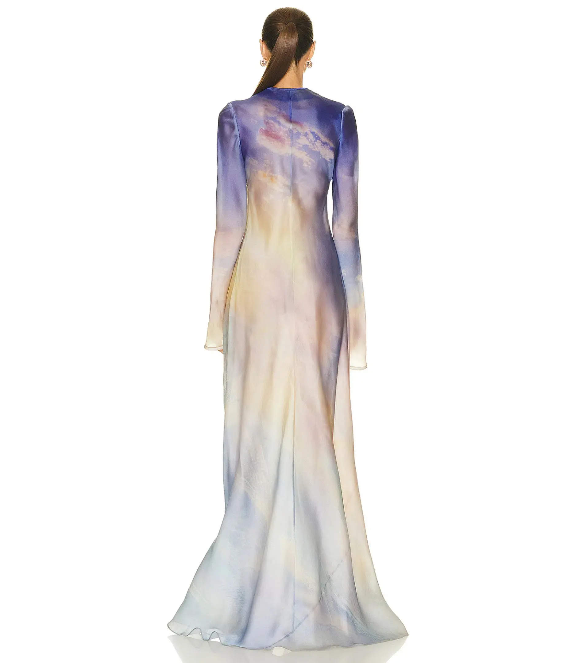 Zimmermann Tama Bias Slip Maxi Dress in Vanilla Blue Sky Size 2 / AU 12 - Image 3