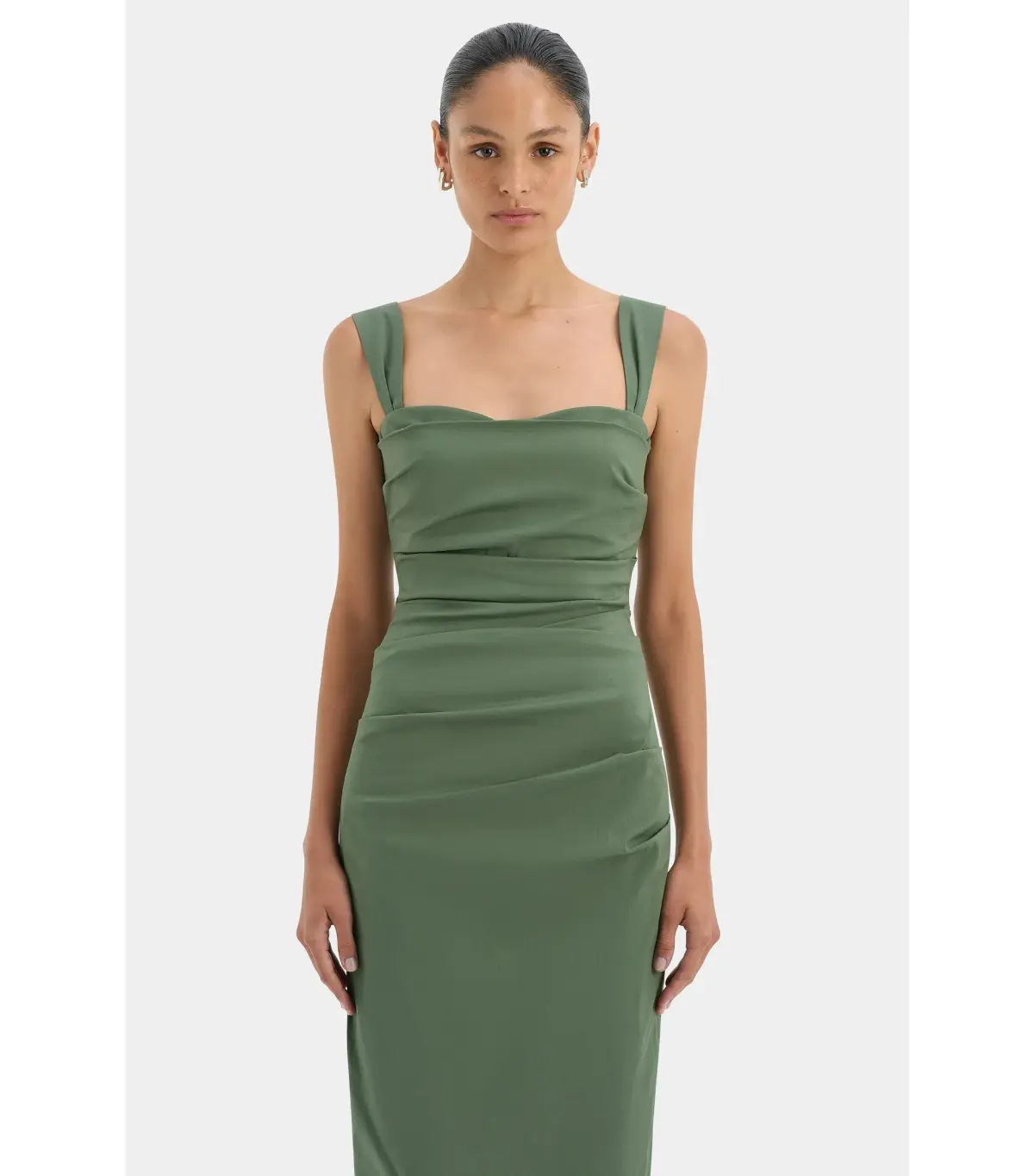 Sir The Label Florent Balconette Gown in Forest Green Size 2 / AU 10 - Image 4