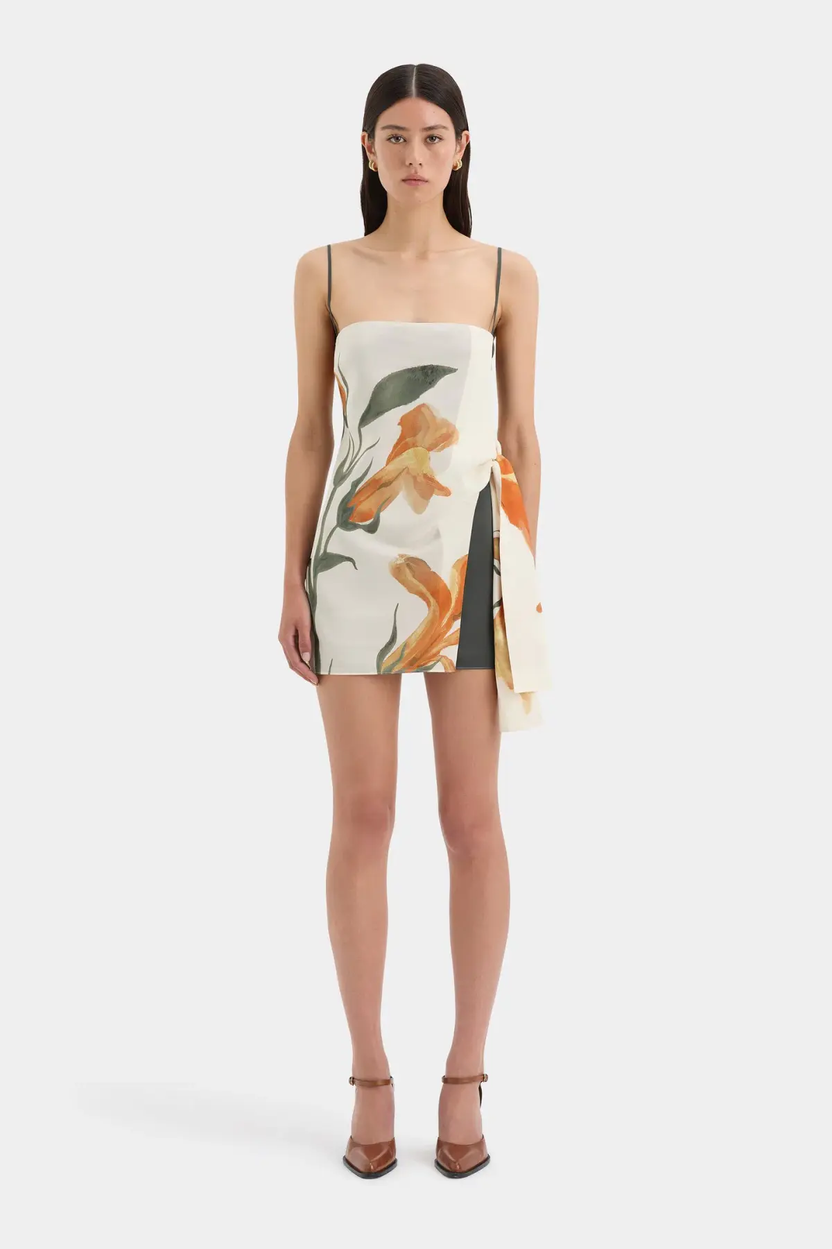 Sir the Label Constance Tie Mini Dress Iris Floral Size 1 /Au 8 - Image 1
