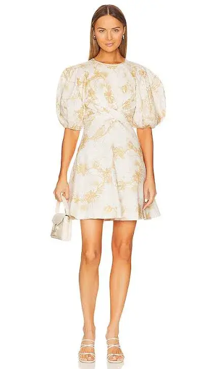 Zimmermann Wrap Mini Keira Beige Size AU 8 - Image 1