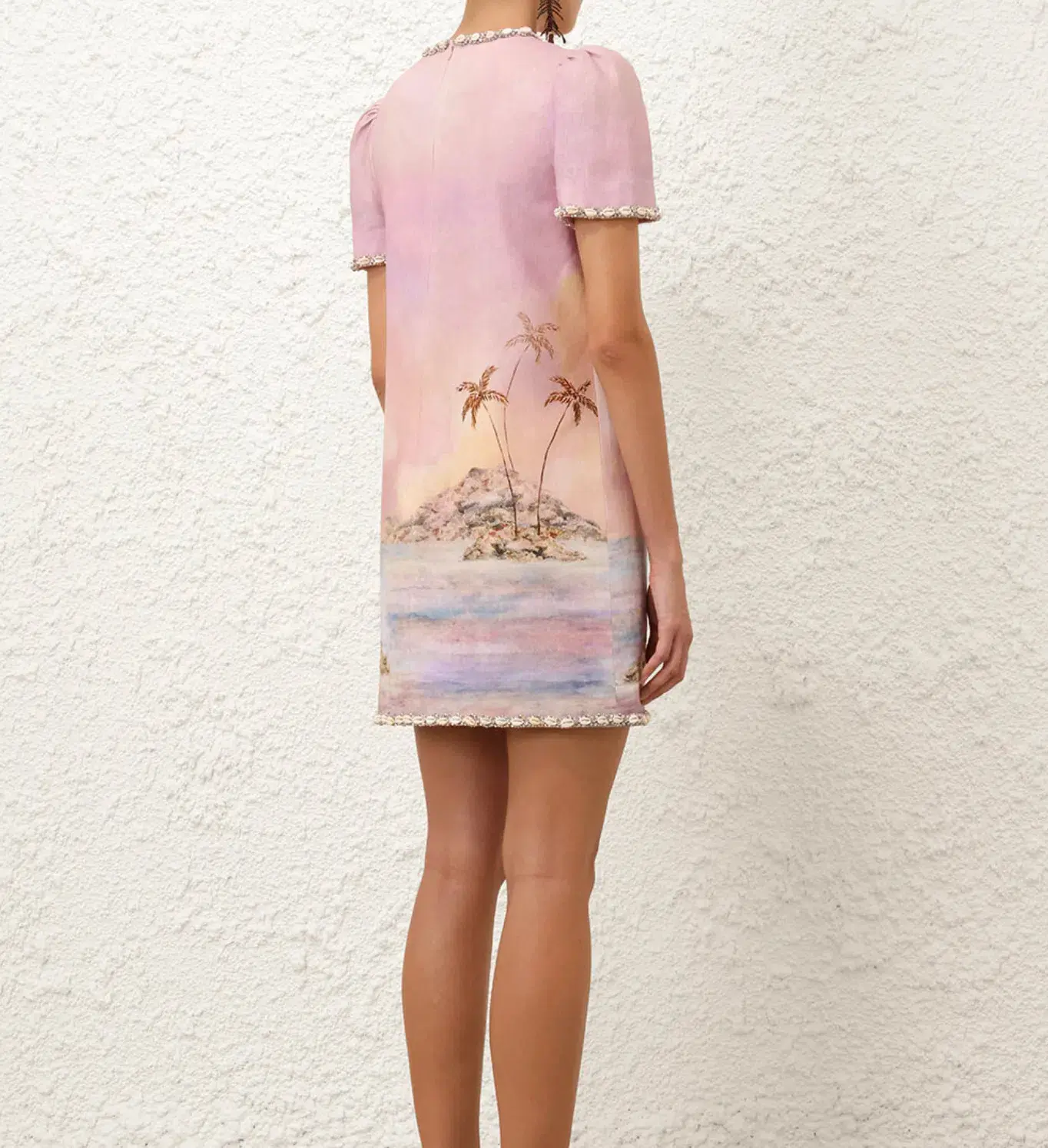 Zimmermann Dawning Embellished Mini Dress Print Size 3 / AU 14 - Image 2