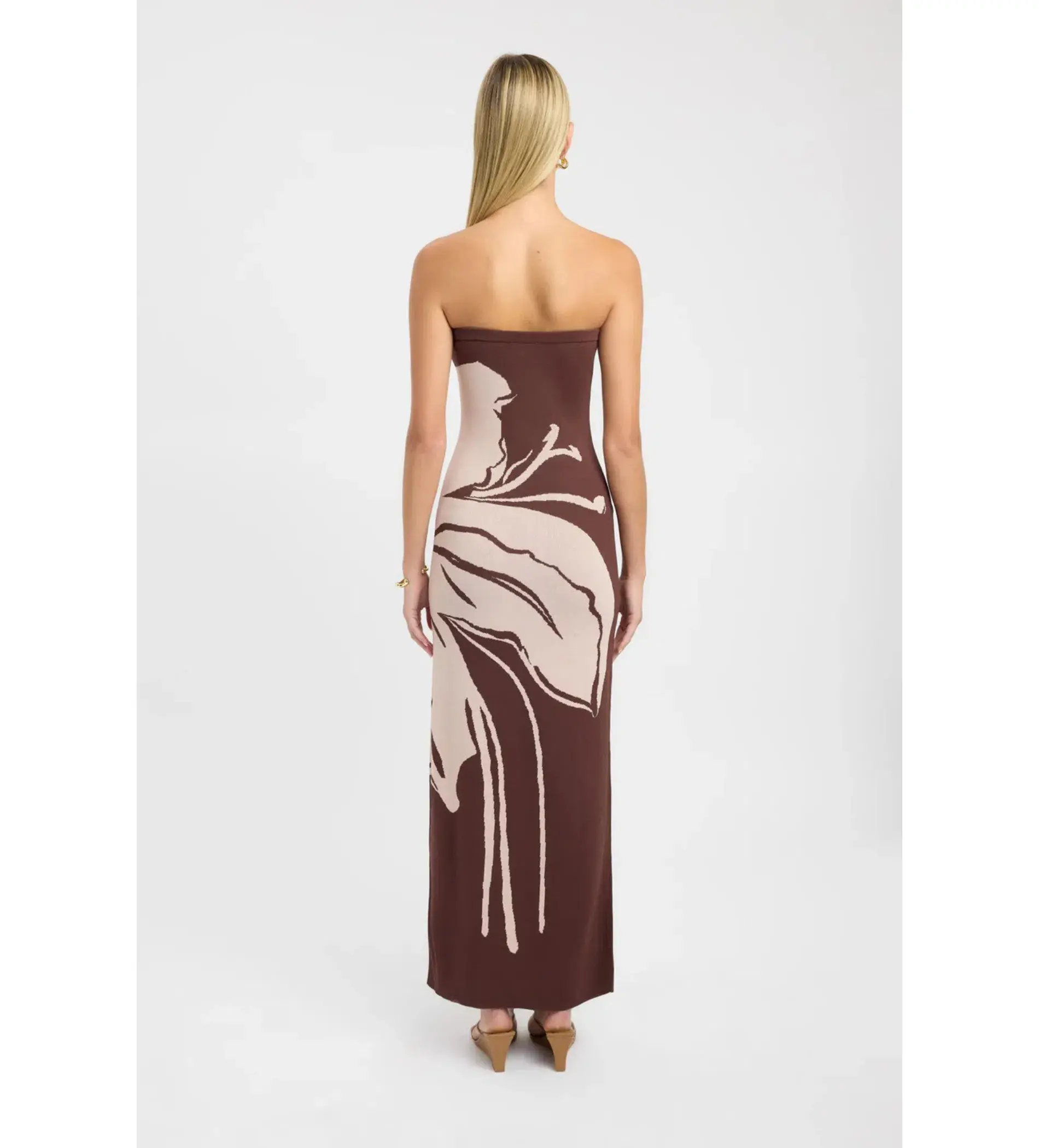 Kookai Aloha Strapless Maxi Dress in Macadamia Size AU 8 - Image 2