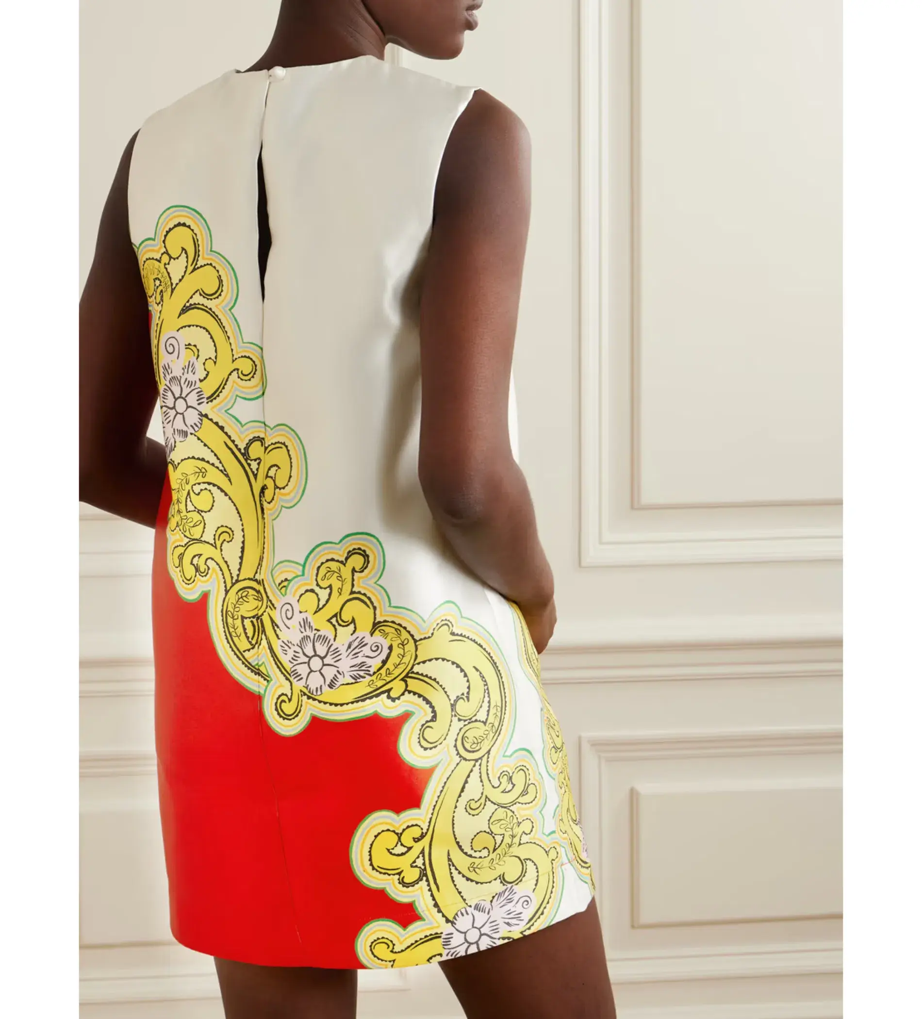 Alemais Sierra Printed Satin-twill Mini Dress Print Size 10 - Image 2
