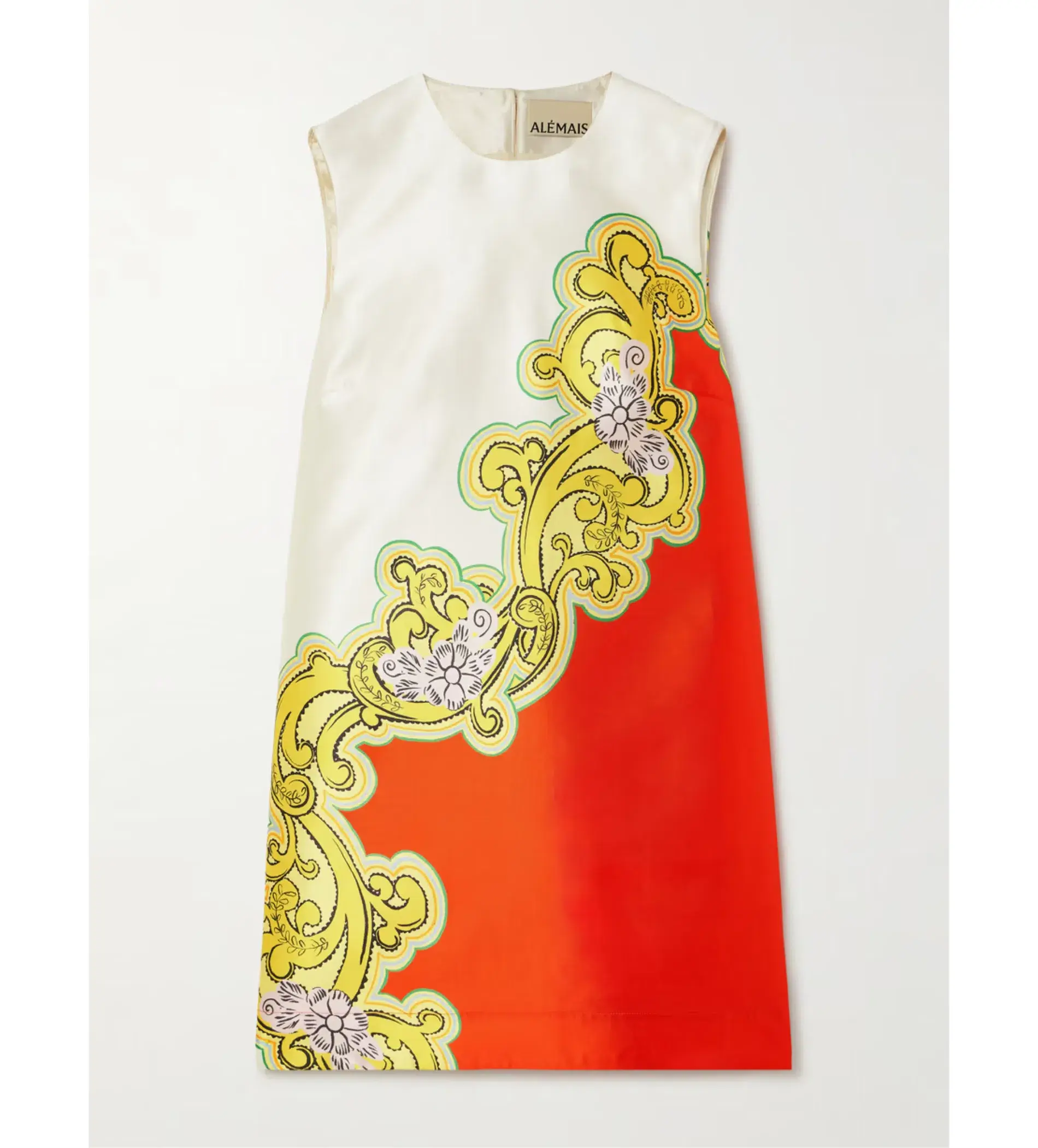 Alemais Sierra Printed Satin-twill Mini Dress Print Size 10 - Image 4