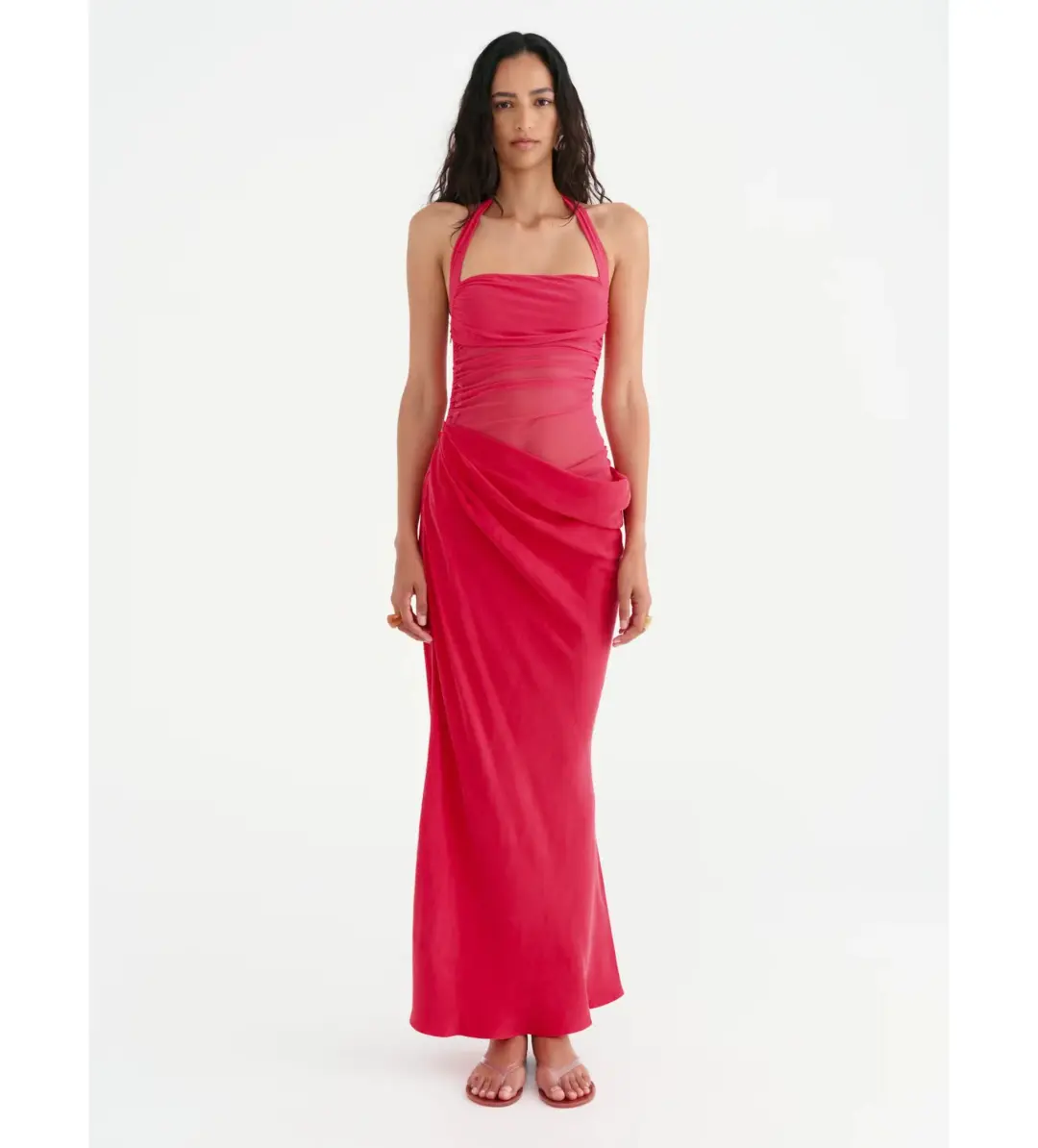 Benni Gina Halter Neck Dress Pink Size 14 for rent on The Volte - main image