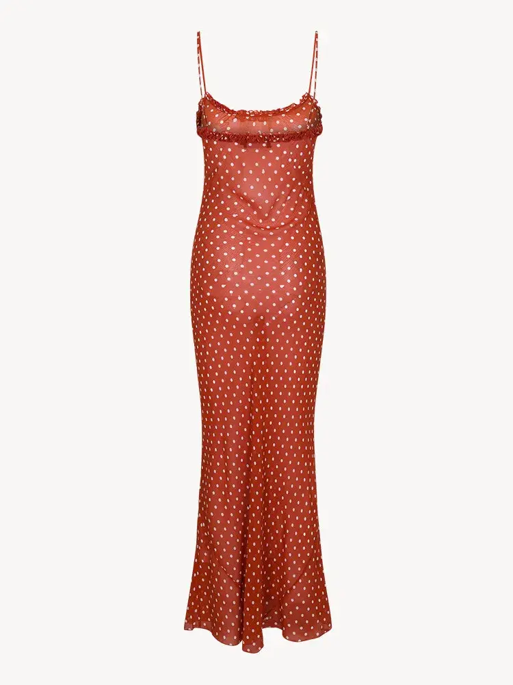 Realisation Par The Esmé Maxi Dress Rouge Spot Size 10 - Image 9