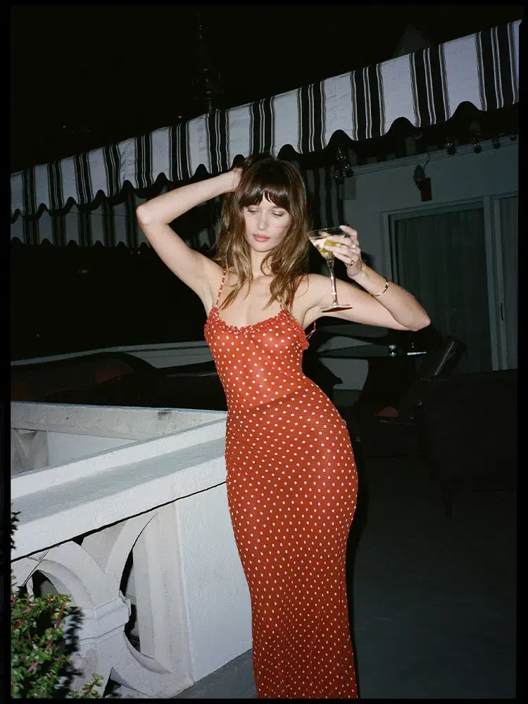 Realisation Par The Esmé Maxi Dress Rouge Spot Size 10 - Image 4