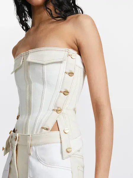 Dion Lee Denim Inverse Utility Corset Size AU 8 for rent on The Volte - main image