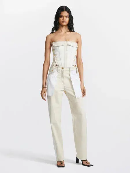 Dion Lee Denim Inverse Utility Corset Size AU 8 - Image 1