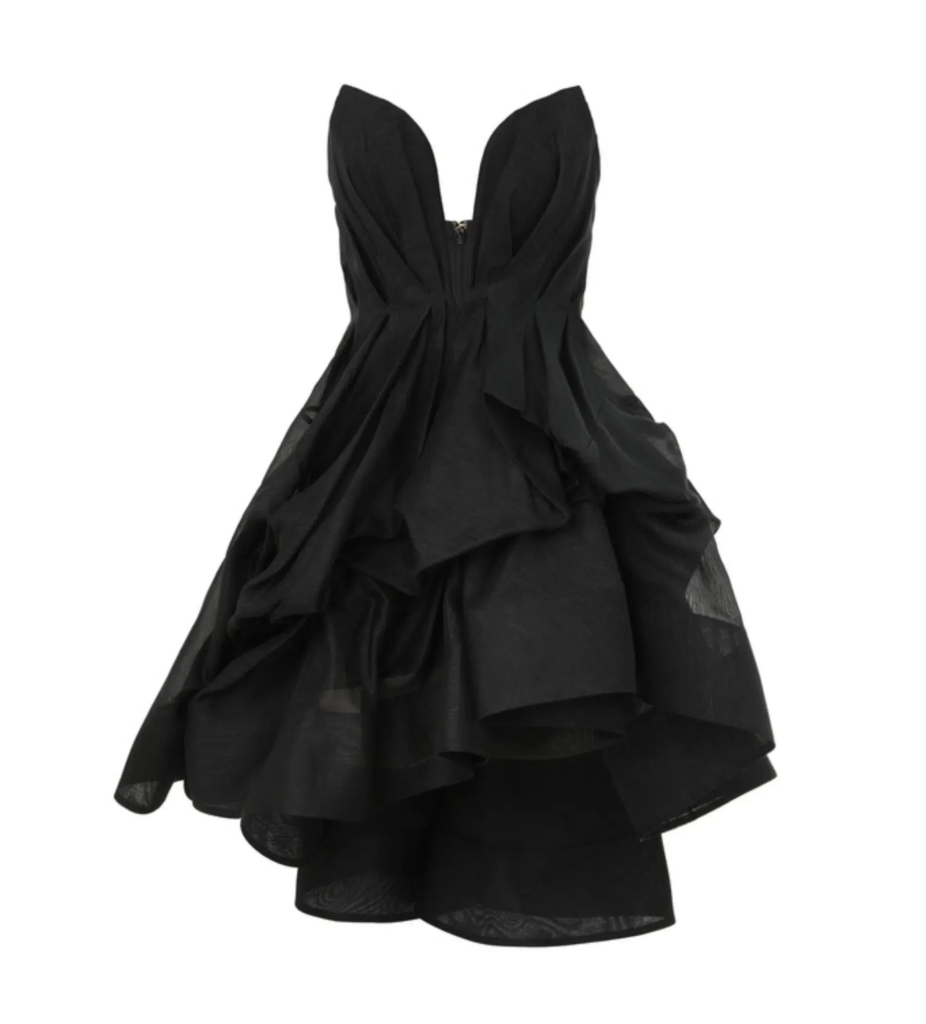 Zimmermann The Illuminate Draped Mini Dress in Black Size 2/Au 12  - Image 3