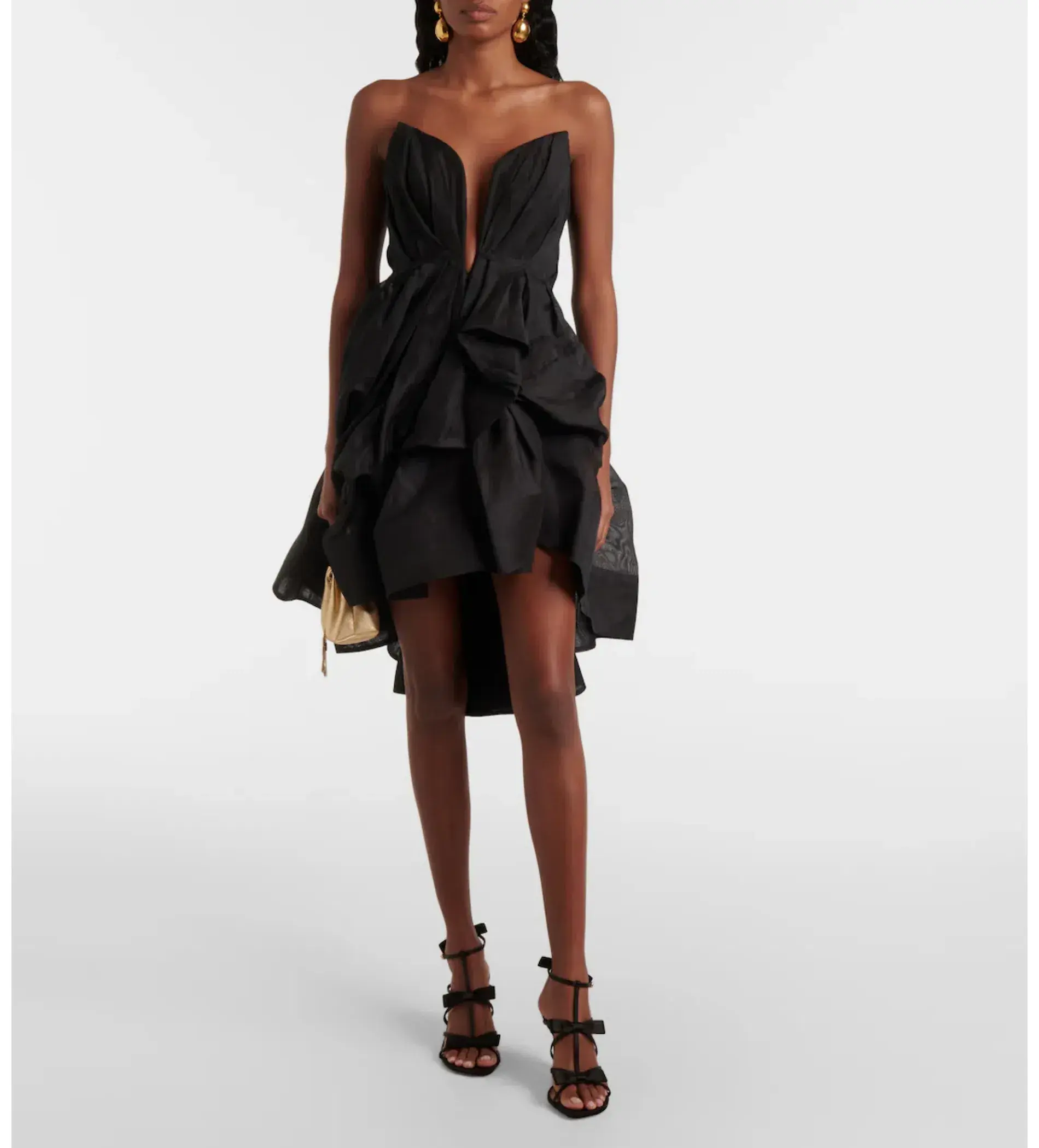 Zimmermann The Illuminate Draped Mini Dress in Black Size 1/Au 10 - Image 1
