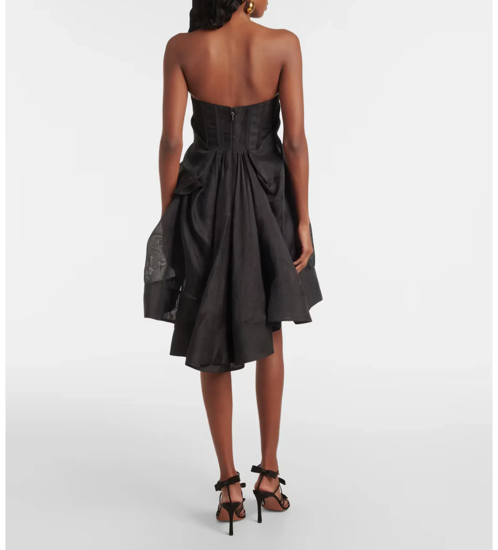Zimmermann The Illuminate Draped Mini Dress in Black Size 1/Au 10 - Image 2
