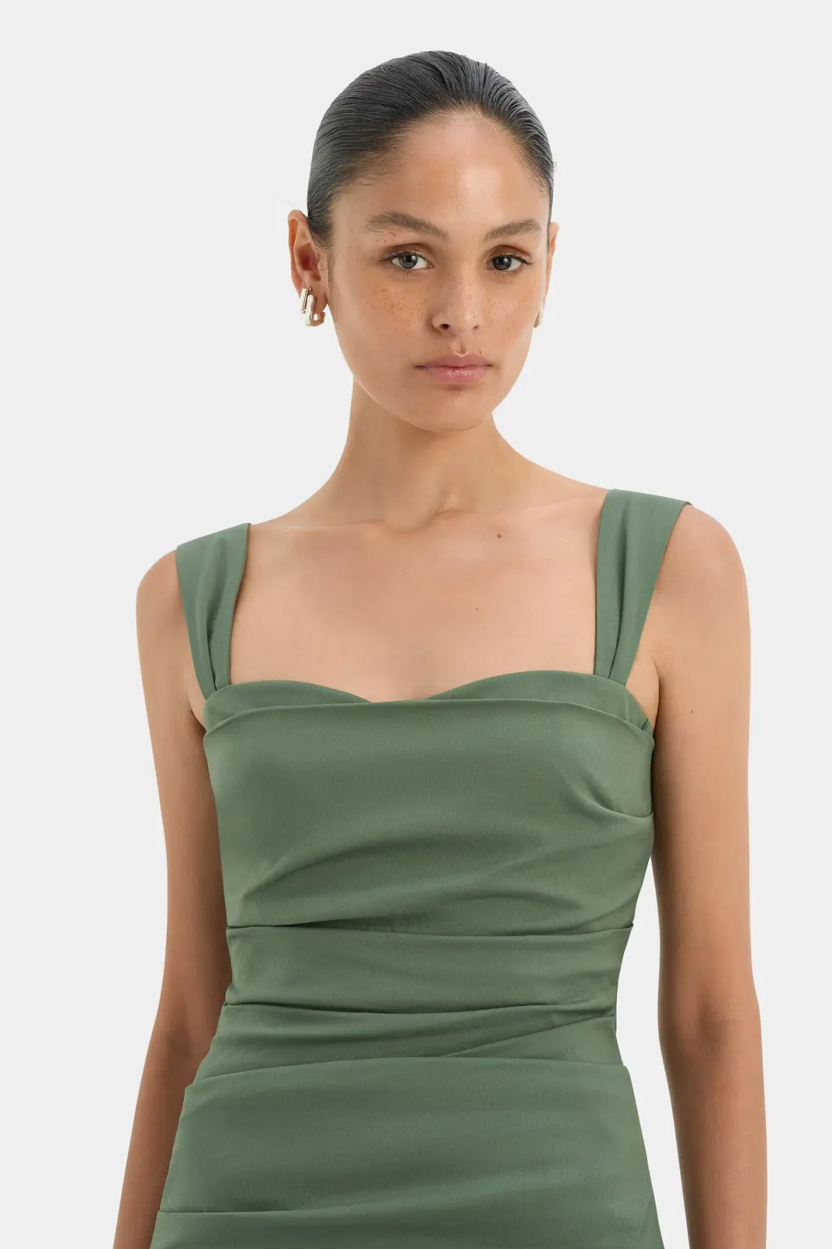 Sir the Label Florent Balconette Gown in Forest Green Size 1/Au 8 - Image 2