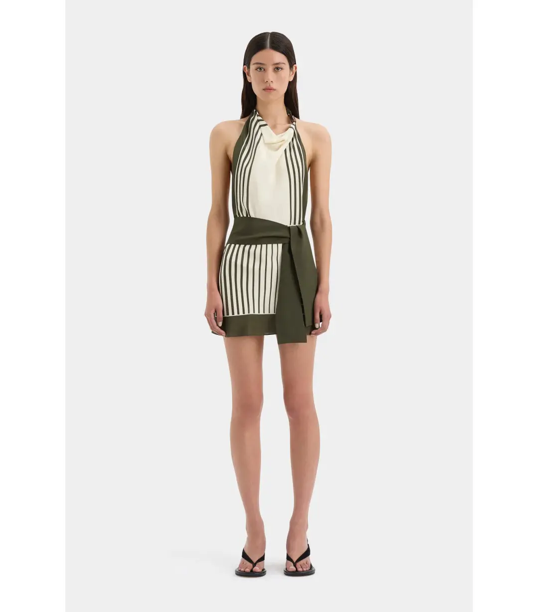 Sir the Label Leilana Mini Dress in Garden Stripe Size AU 8 for rent on The Volte - main image