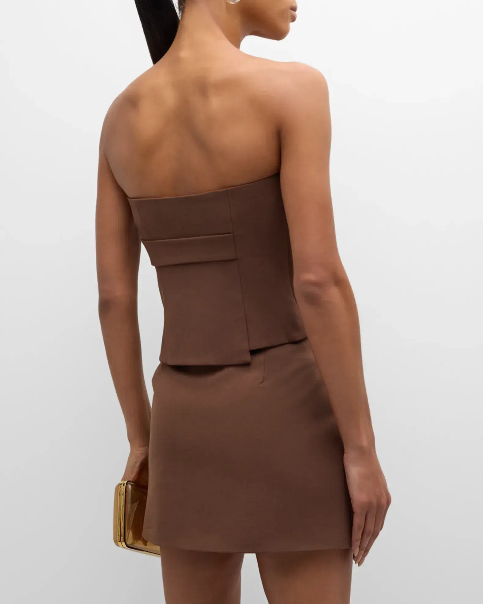Sir The Label Bromley Bodice and Mini Skirt Set Chocolate Size 0 / AU 6 - Image 2
