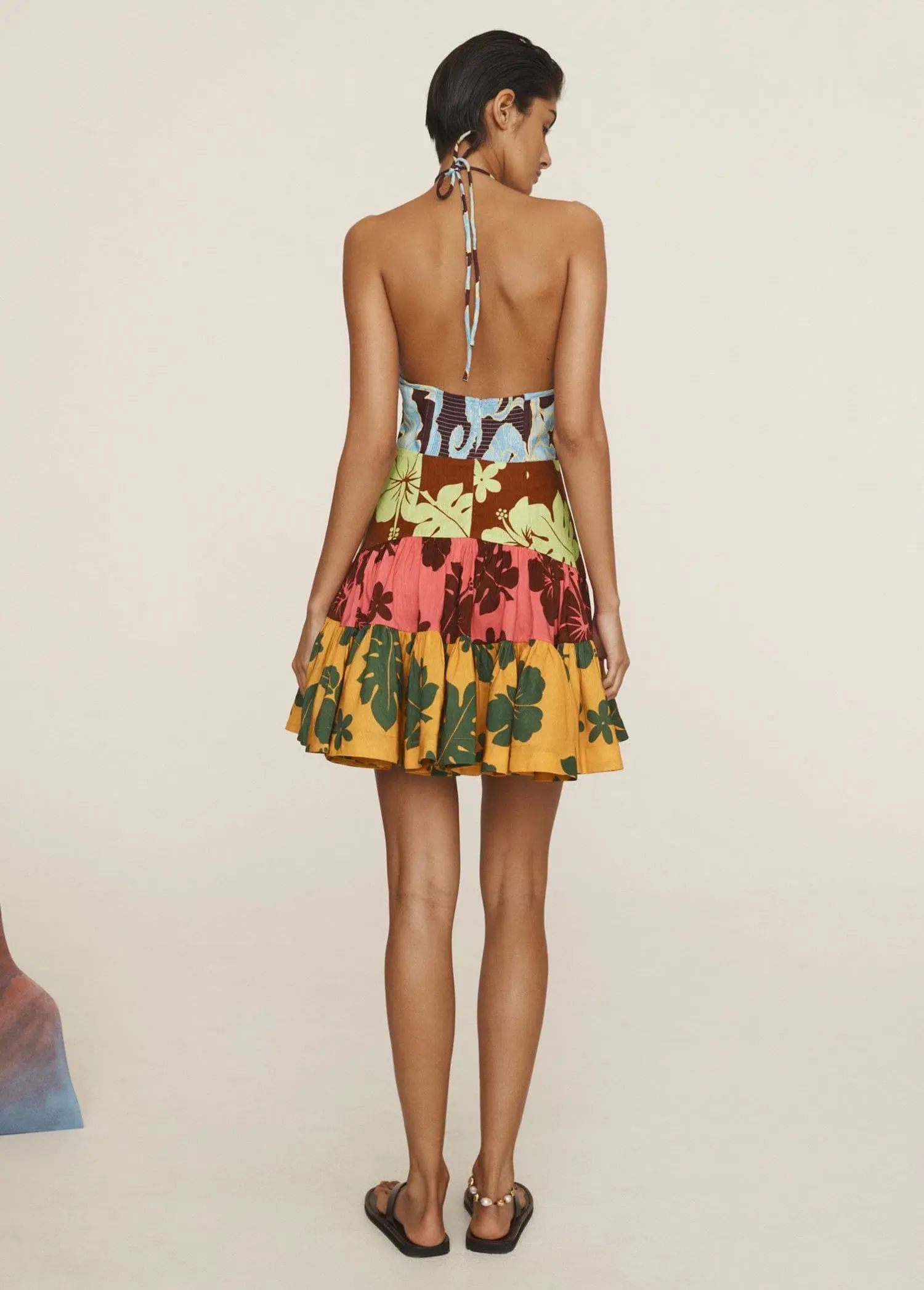 Alemais Poppy Spliced Mini Dress Multi Size 8 - Image 2