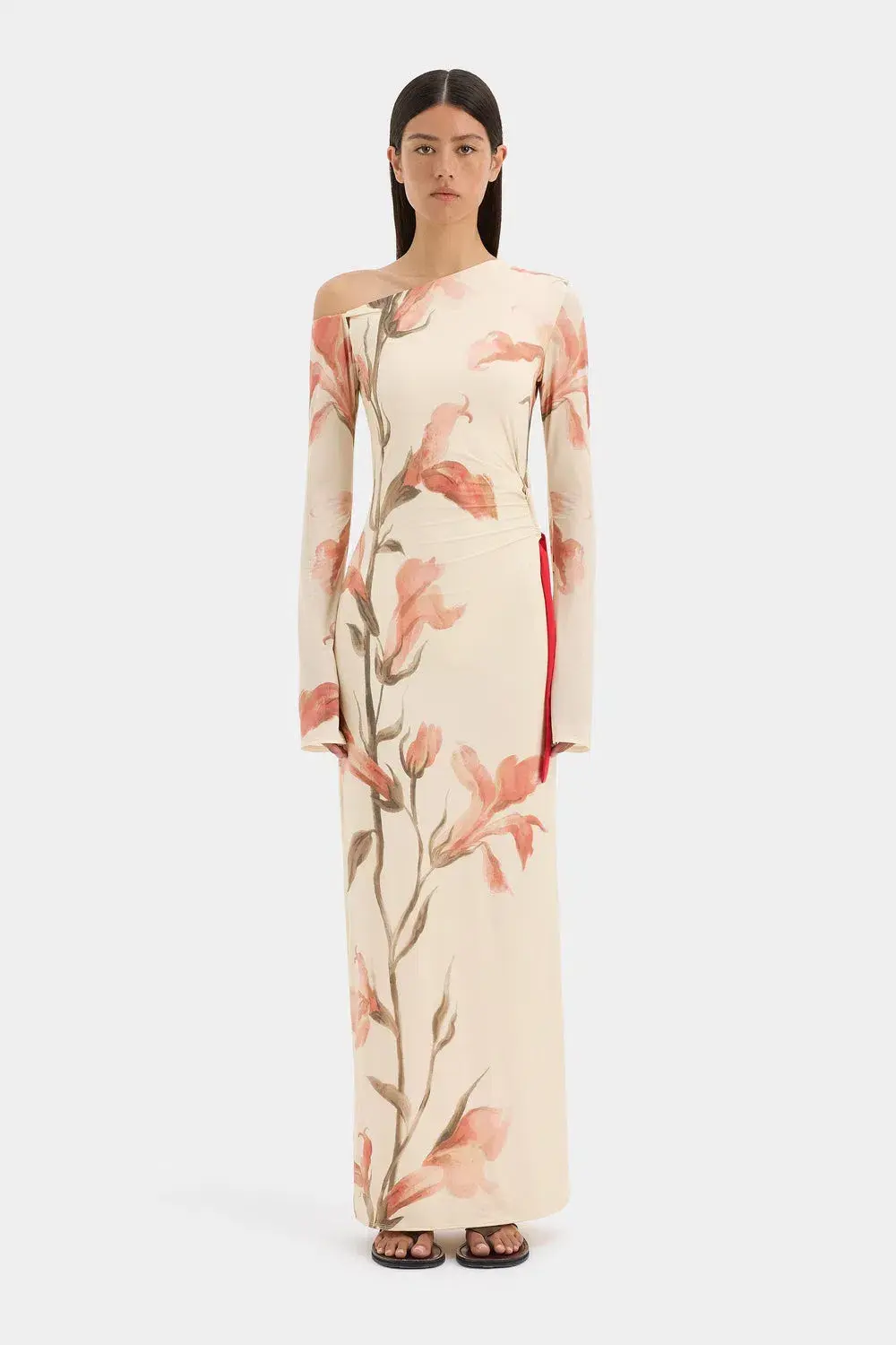 SIR Hana Tie Maxi Dress Print Size 1 AU Size 8 for rent on The Volte - main image