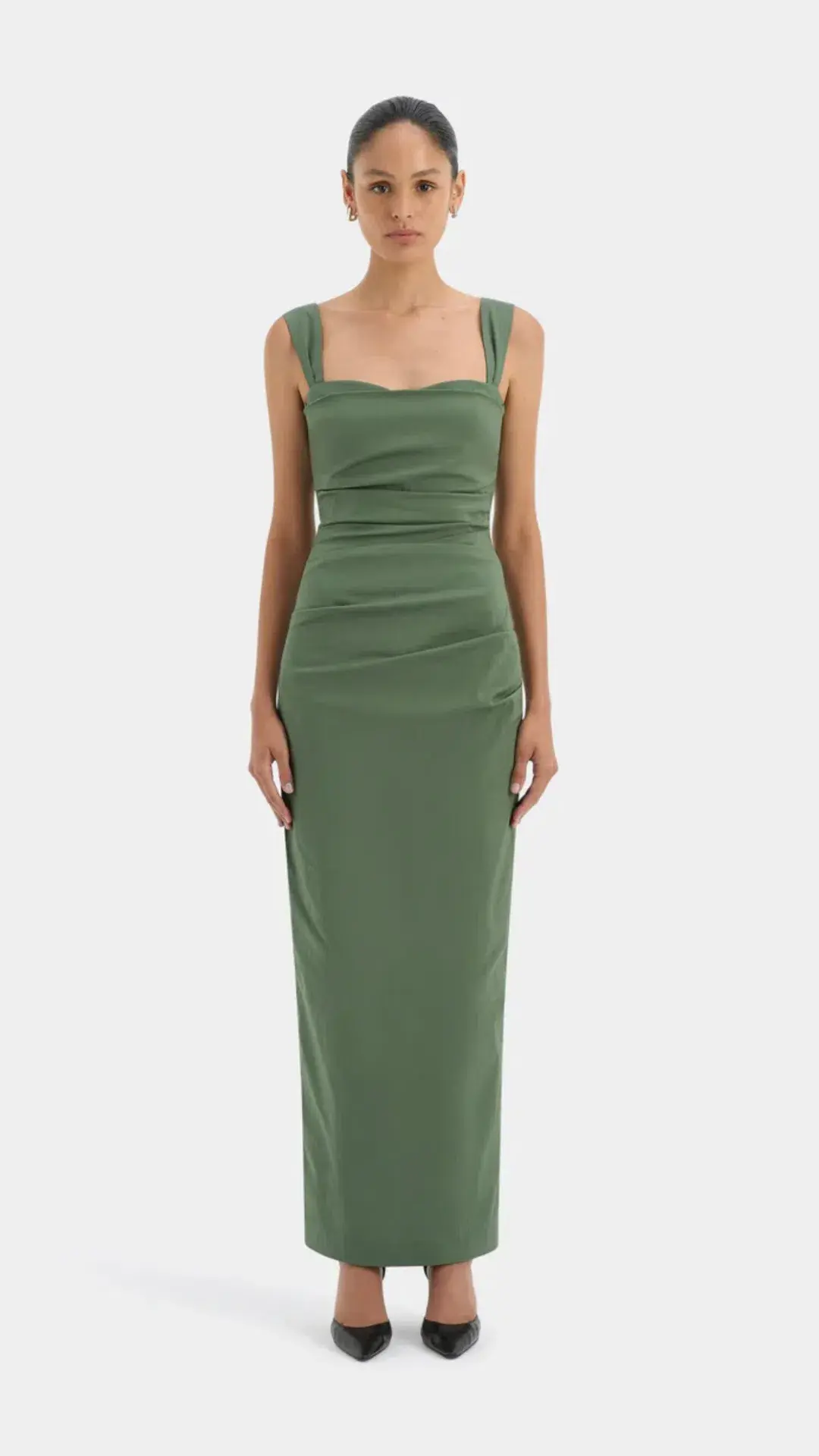 SIR - Florent Balconette Gown in Forest Green Size 1 (8) - Image 1