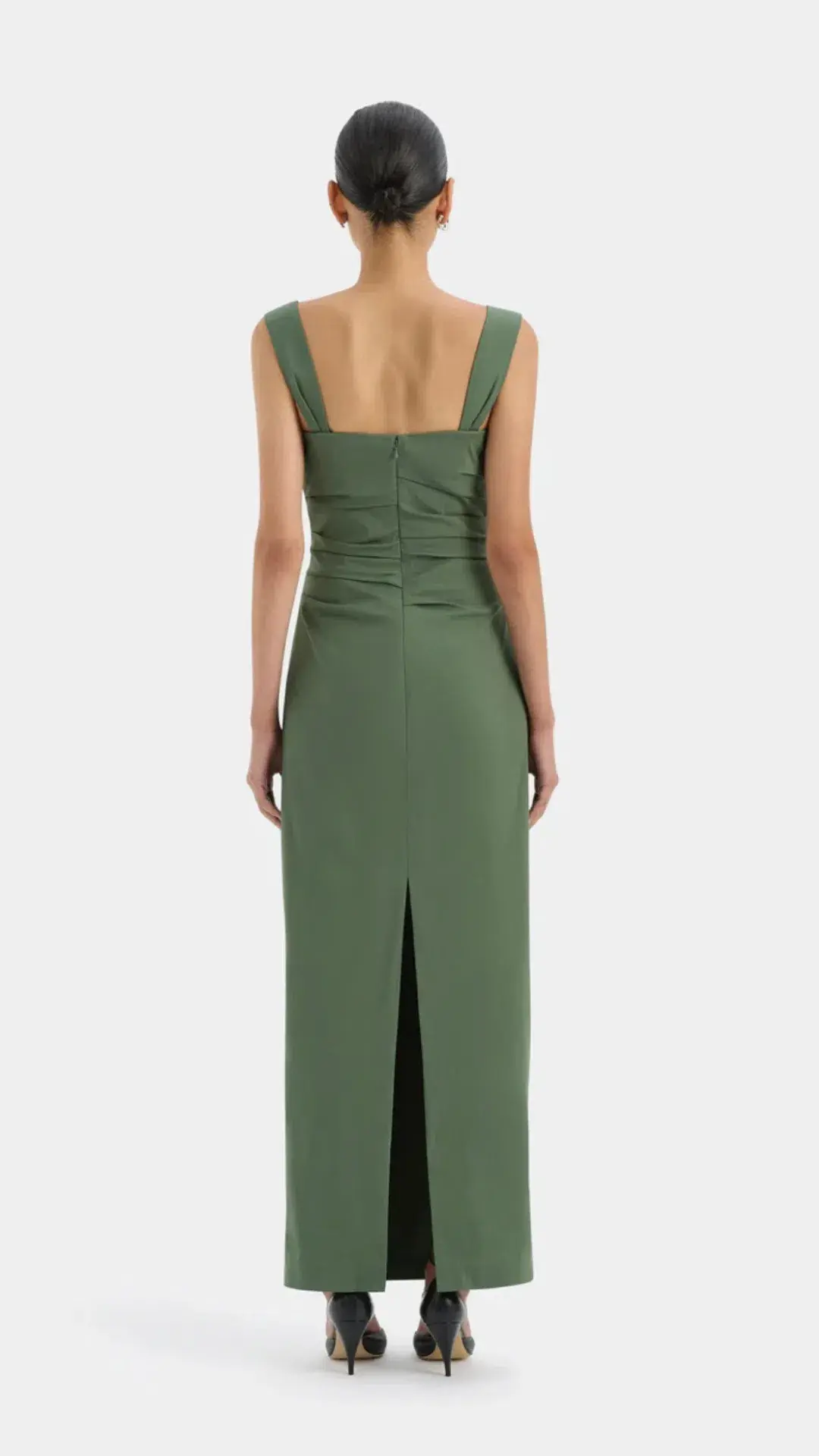 SIR - Florent Balconette Gown in Forest Green Size 1 (8) for rent on The Volte - main image