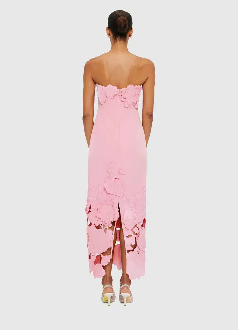 Leo Lin Rayna Midi Dress Pink Size 12 - Image 2