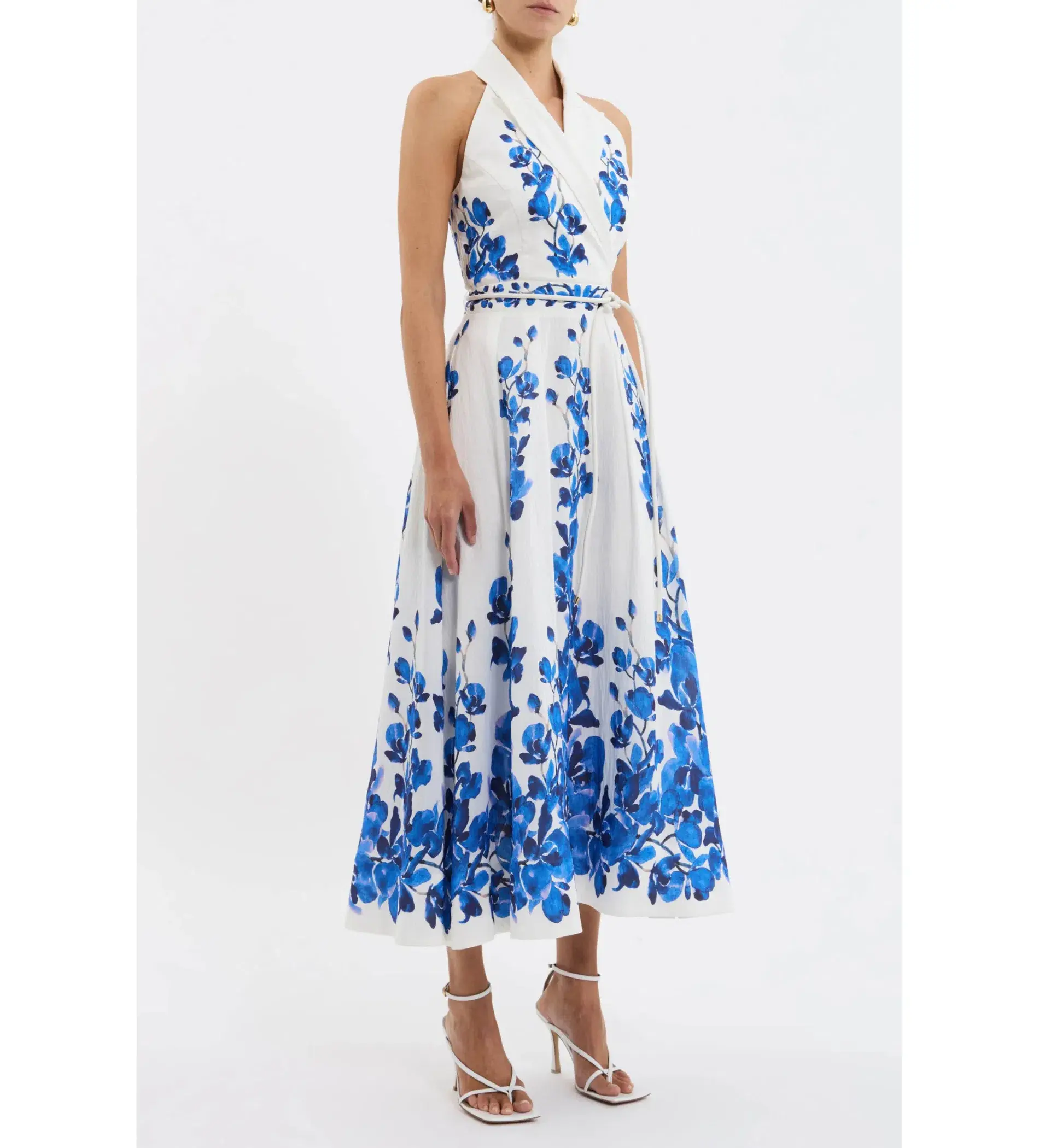 Rebecca Vallance Orchid Blues Midi Dress Floral Size AU 10 - Image 2