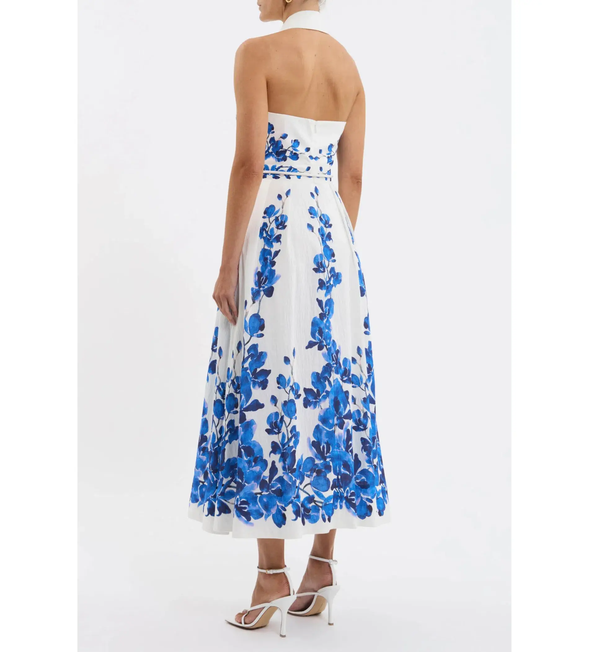 Rebecca Vallance Orchid Blues Midi Dress Floral Size AU 10 - Image 3