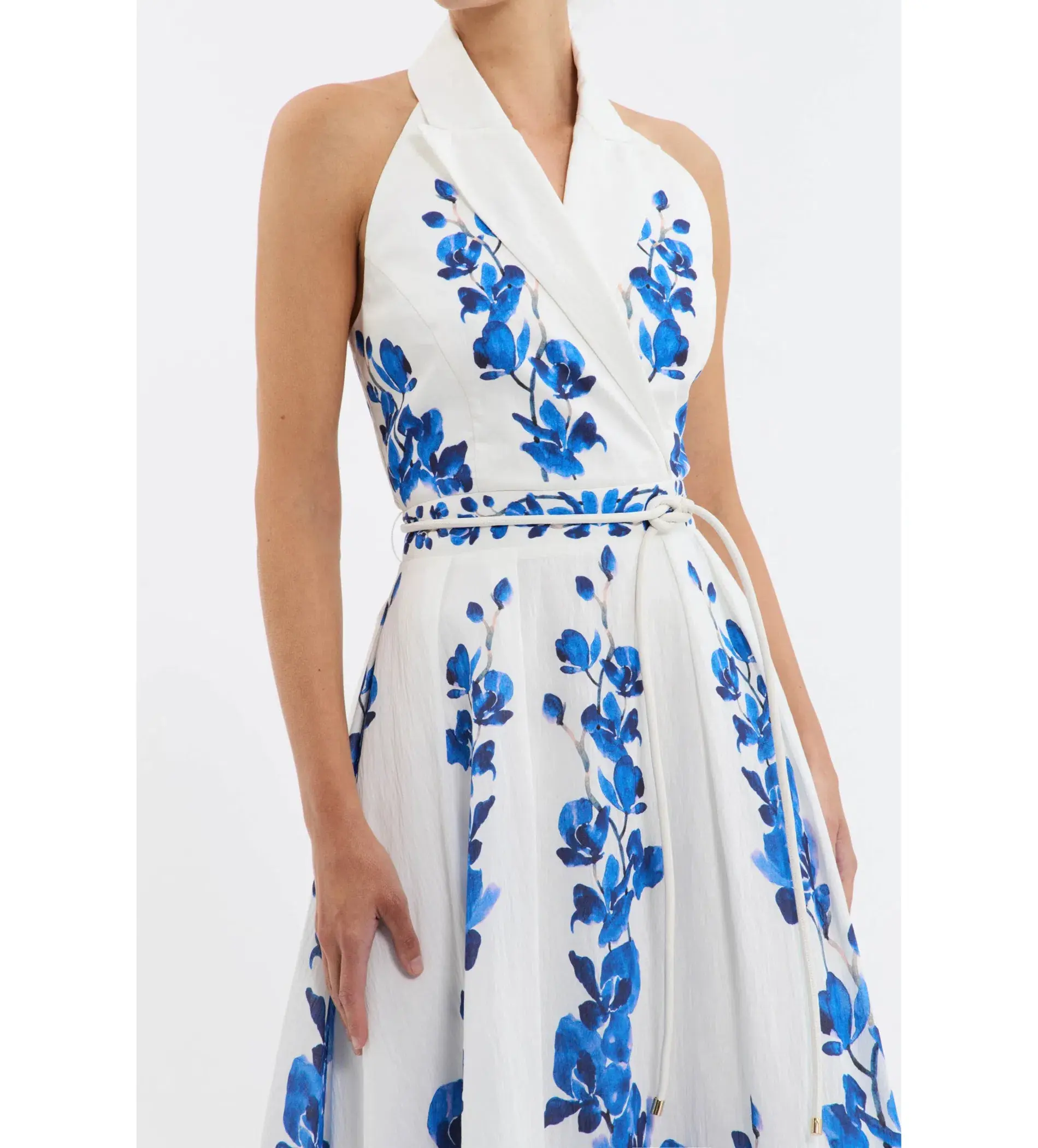 Rebecca Vallance Orchid Blues Midi Dress Floral Size AU 10 - Image 5