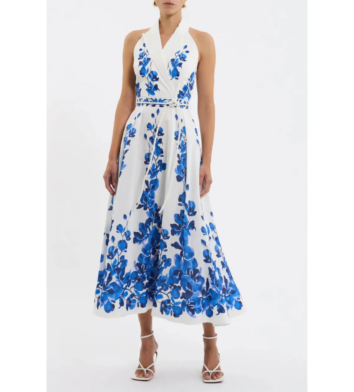 Rebecca Vallance Orchid Blues Midi Dress Floral Size AU 10 - Image 1