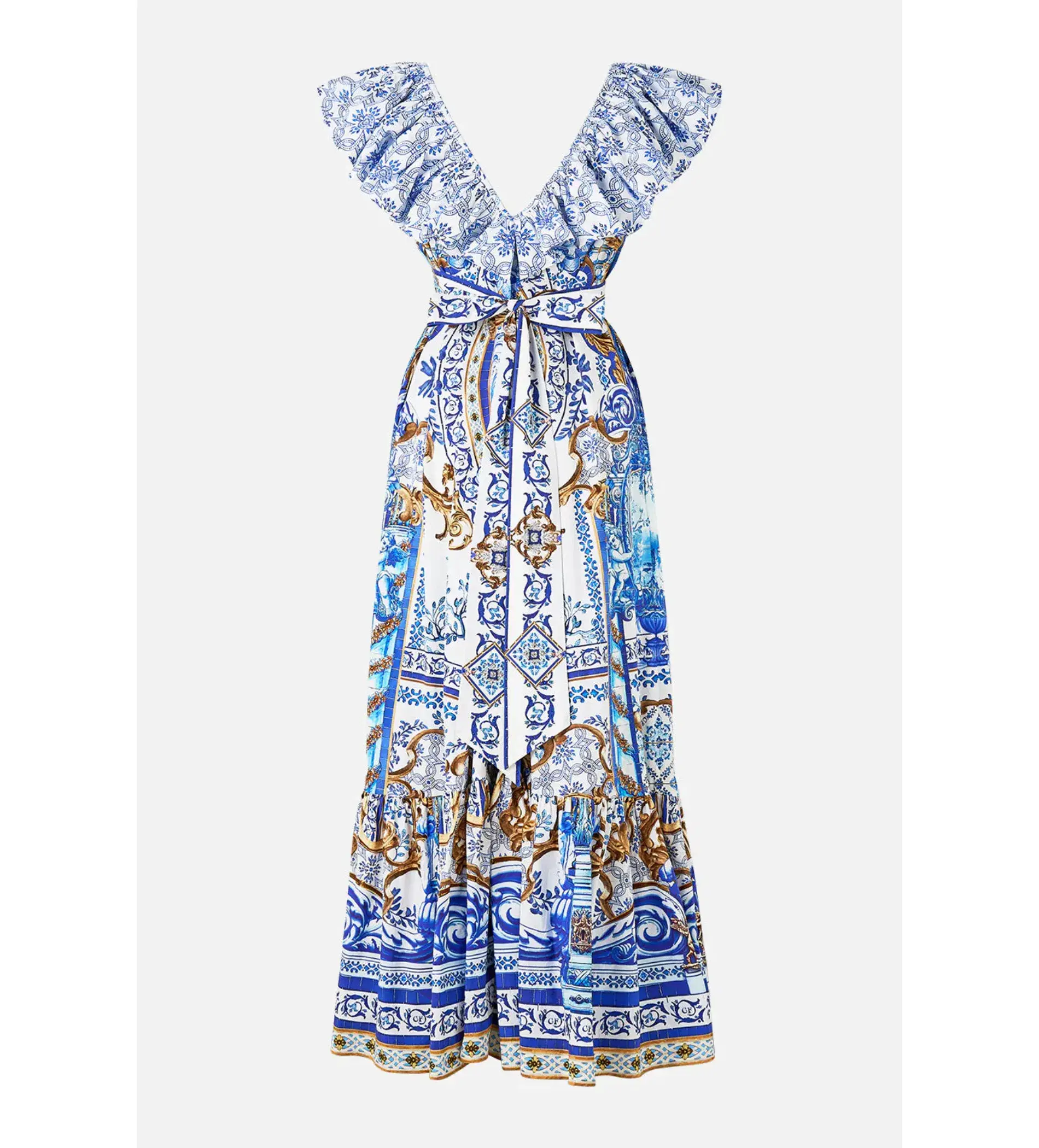 Camilla Azul Adventures Frill Neck Dress With Hardware Size 8 - Image 4
