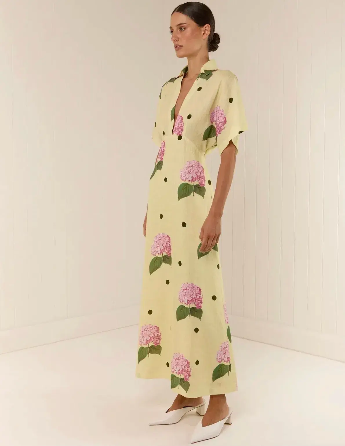 Palm Noosa Jasmine Dress Yellow Floral Size 10  - Image 3