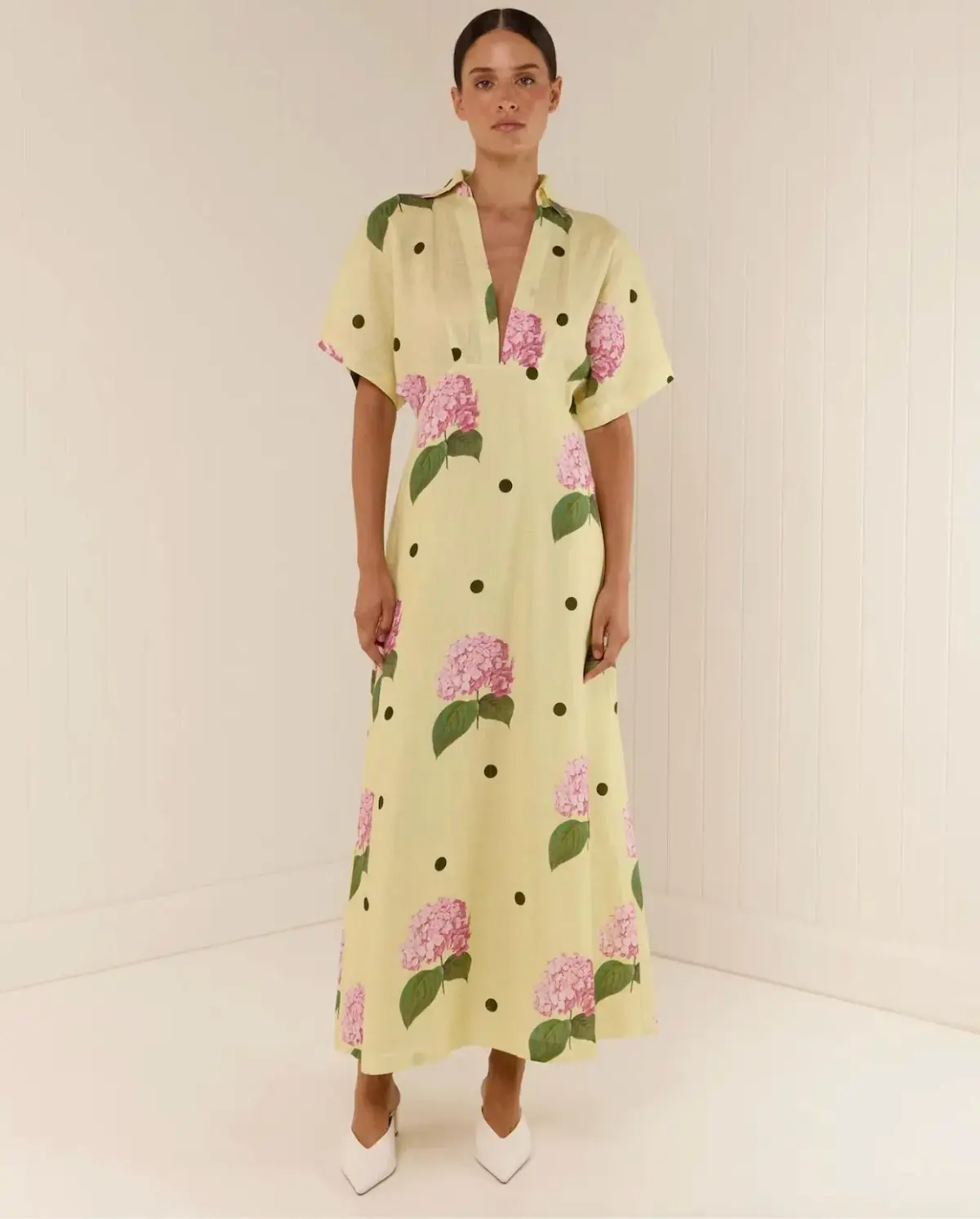 Palm Noosa Jasmine Dress Yellow Floral Size 10  - Image 1