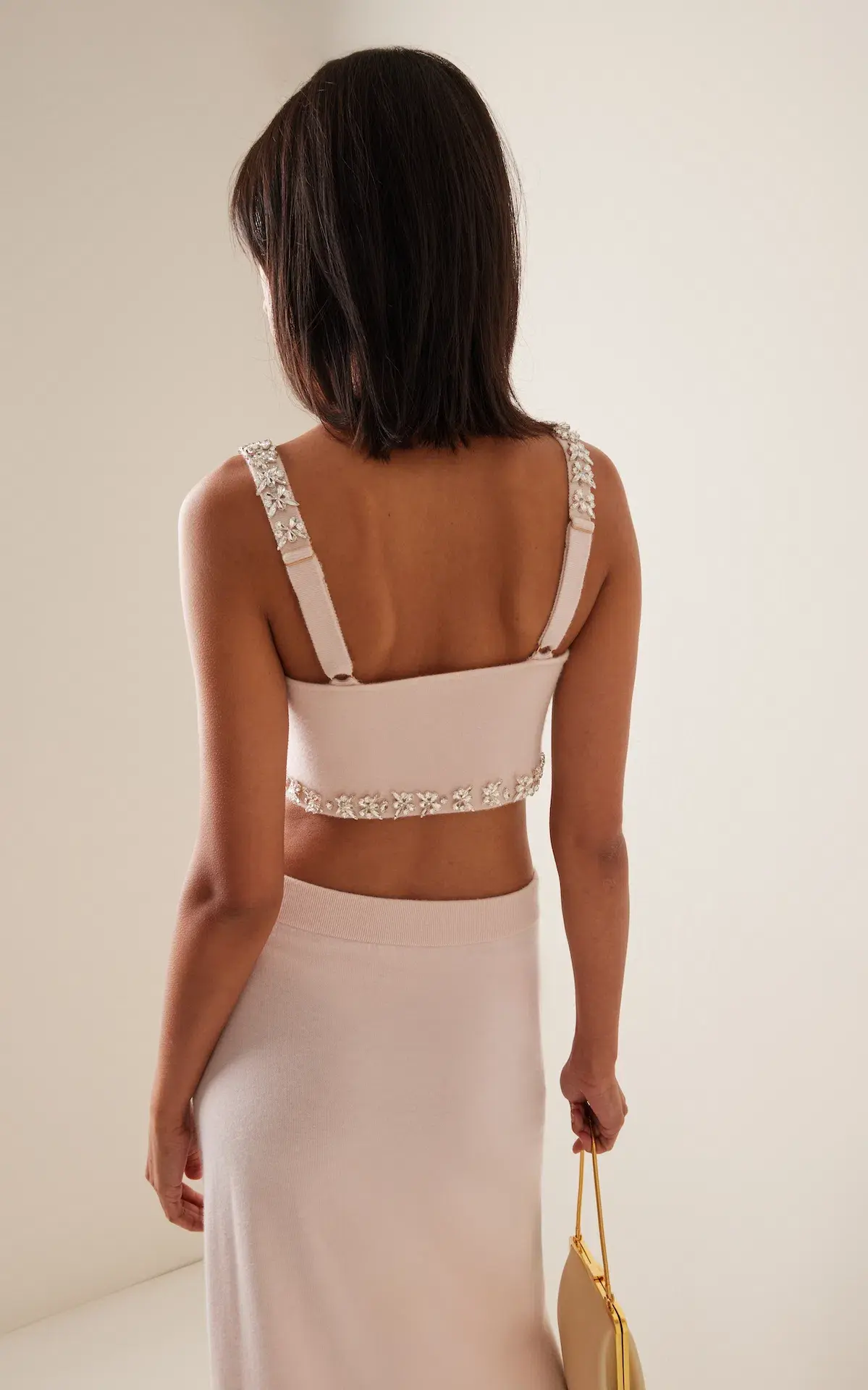 Zimmermann Matchmaker Bandeau Crop Top Size 0/AU 8  & Tube Skirt Size 0P/6P Set in Dusty Pink - Image 2