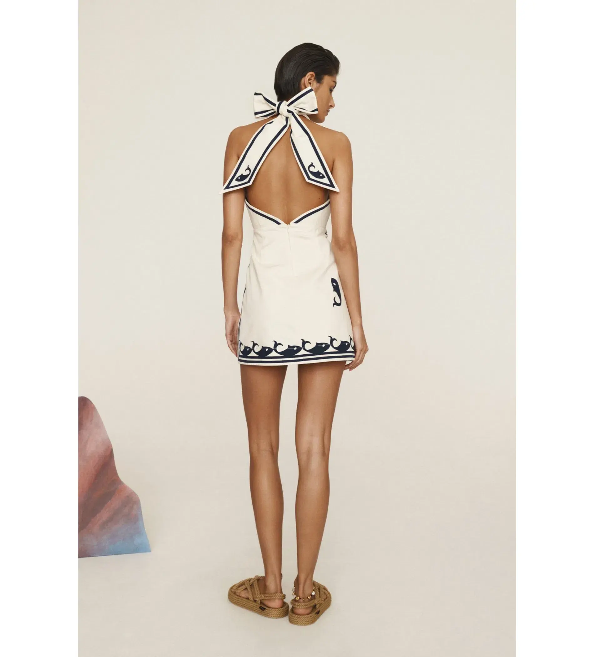 Alemais Marine Mini Dress Print Size 8 - Image 2