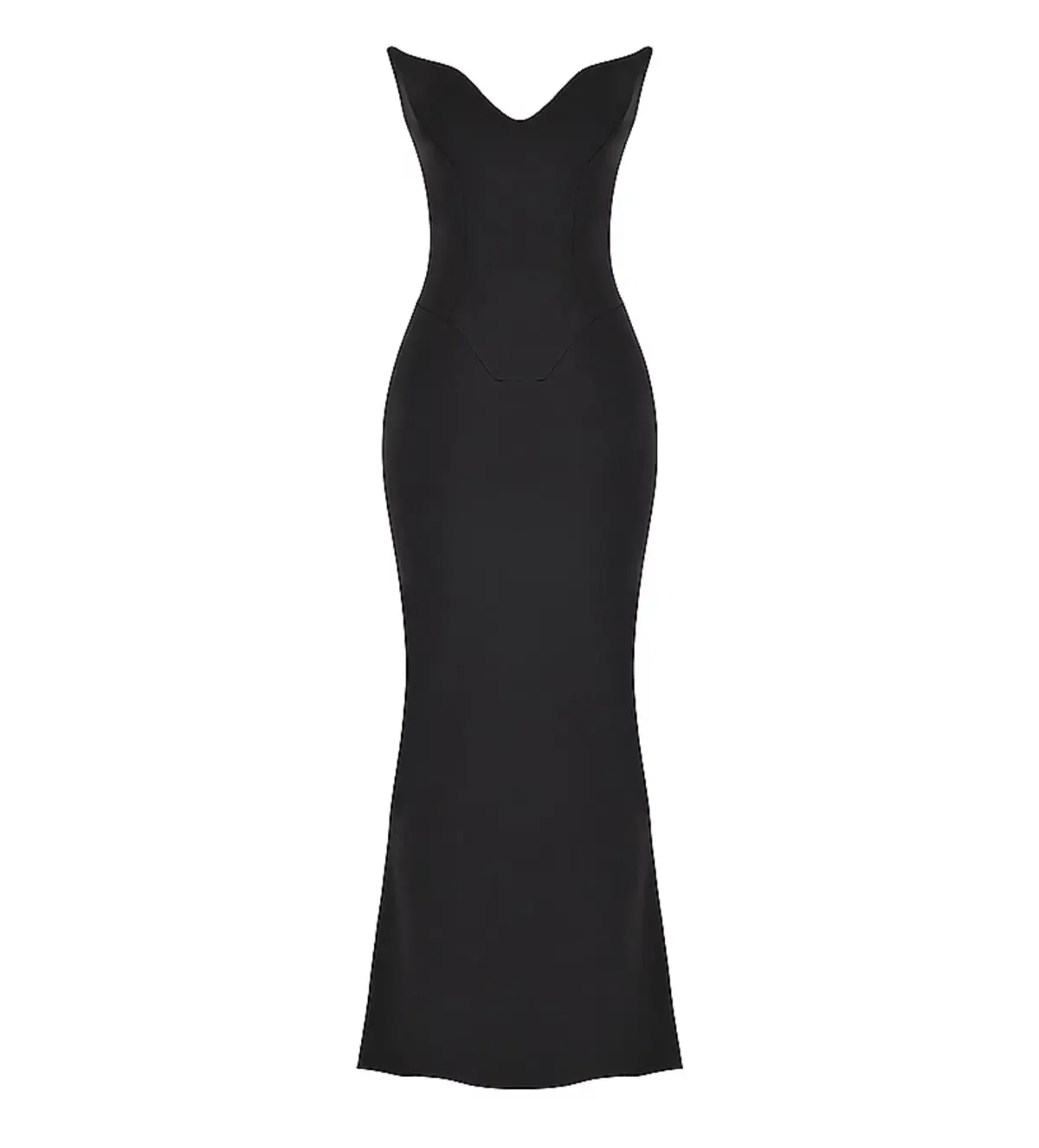 House of CB Sabine Crepe Strapless Corset Maxi Dress Black Size L/AU 12 - Image 4