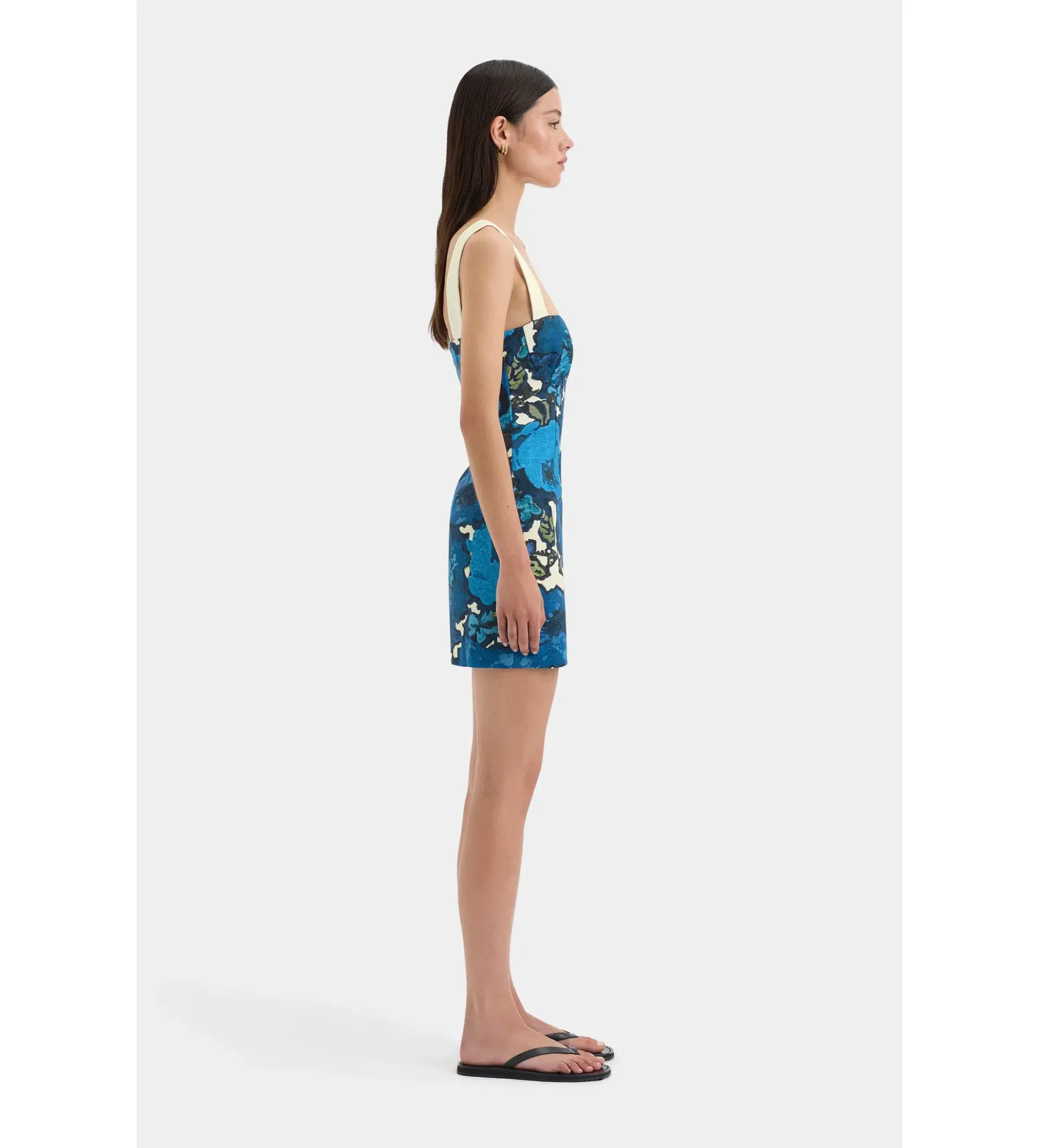 Sir the Label Camellia Mini Dress Blue Floral Size 3/AU 12 - Image 2
