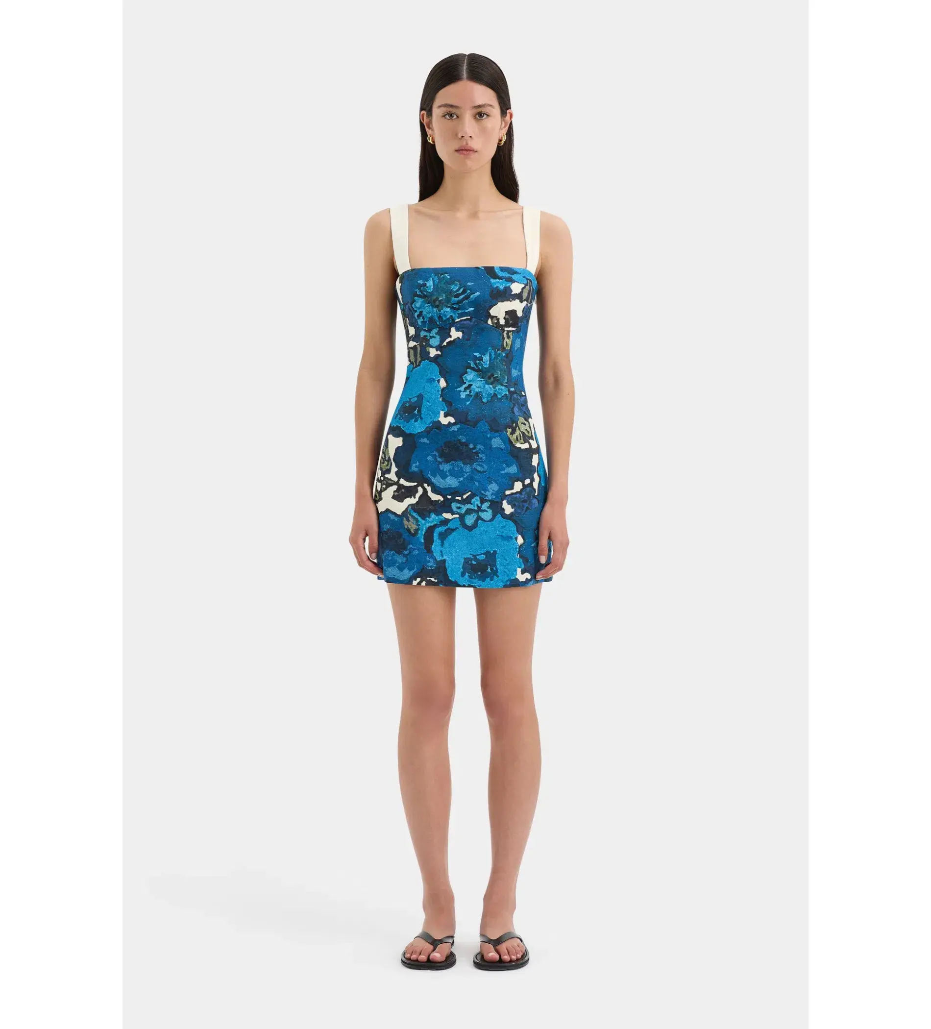 Sir the Label Camellia Mini Dress Blue Floral Size 3/AU 12 - Image 1