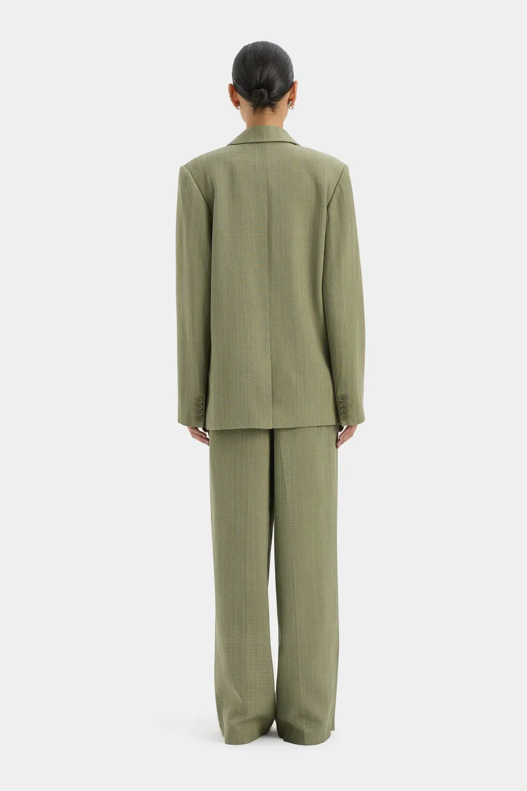 Sir the Label Evanthe Blazer and Belted Trouser Set Olive Size 0 / AU 6   for rent on The Volte - main image