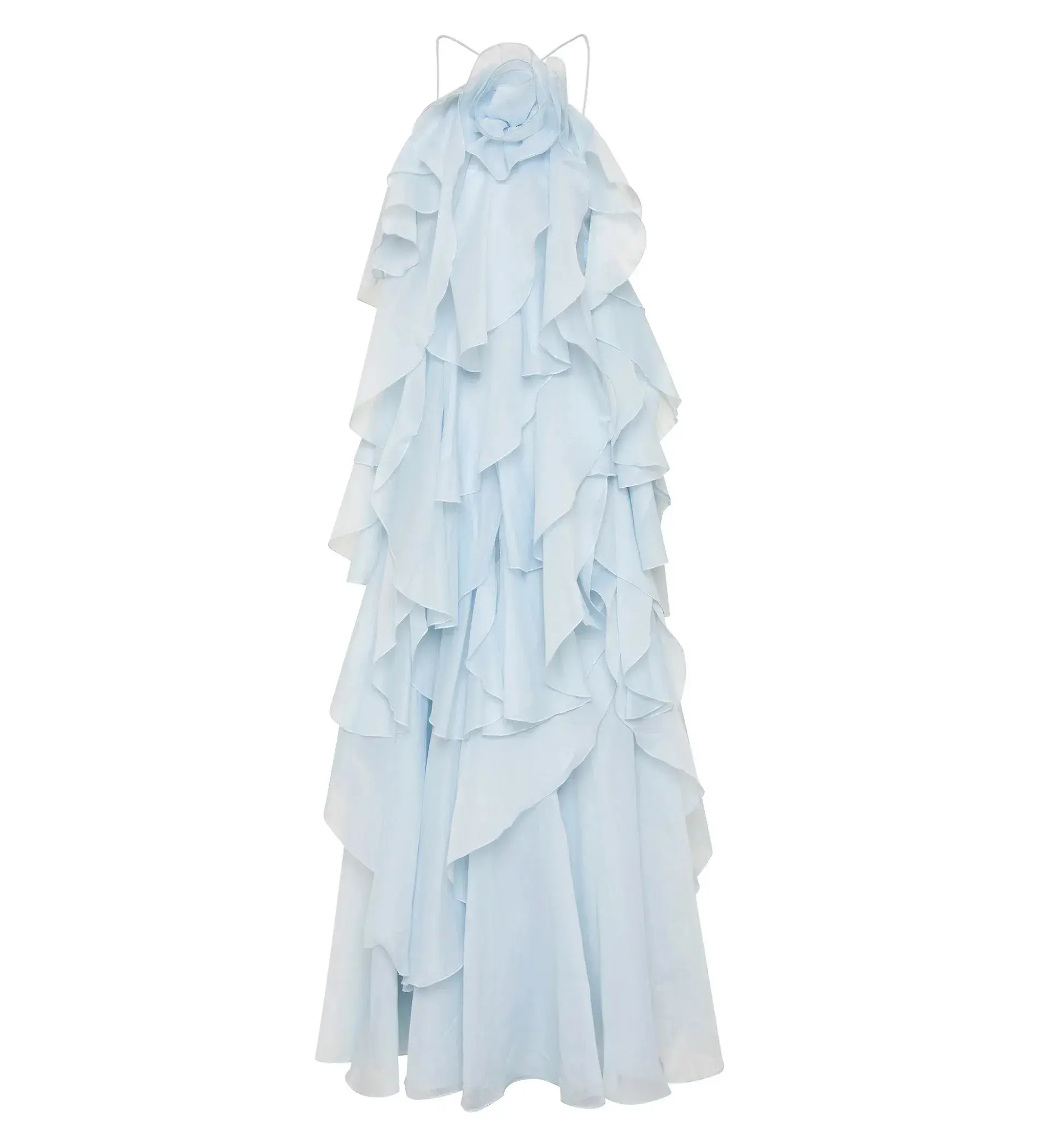 Aje Pandorea Layered Maxi Dress Silver Blue Size AU 8 - Image 8