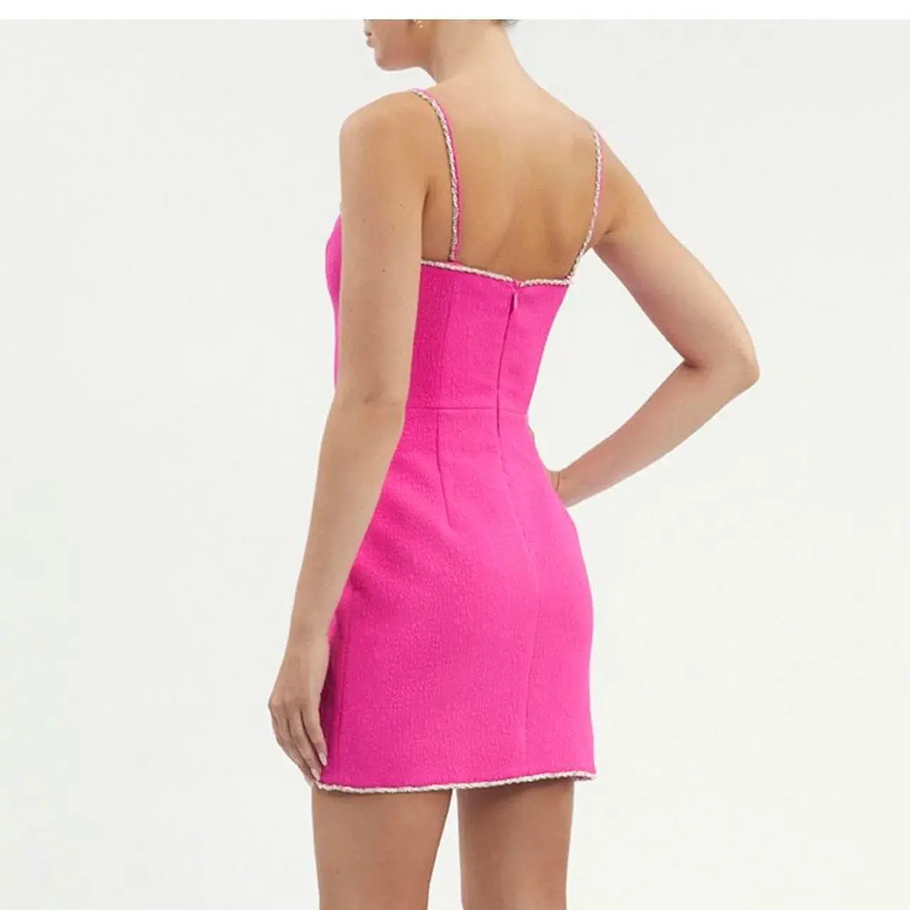 Rebecca Vallance Christina Mini Dress Hot Pink Size  AU 12 - Image 4