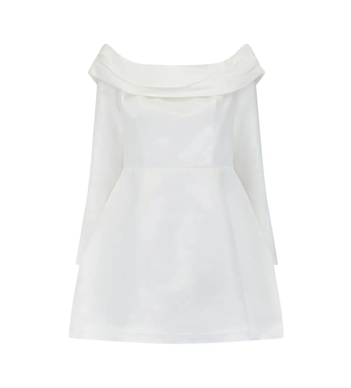 Odd Muse The Ultimate Muse Satin Bardot Mini Dress White Size S / AU 8 - Image 5