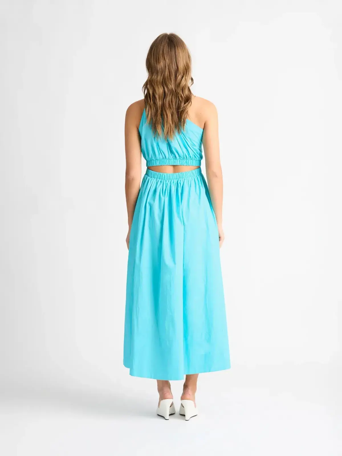 Sheike Isla One Shoulder Maxi Dress Blue Size 12 - Image 3